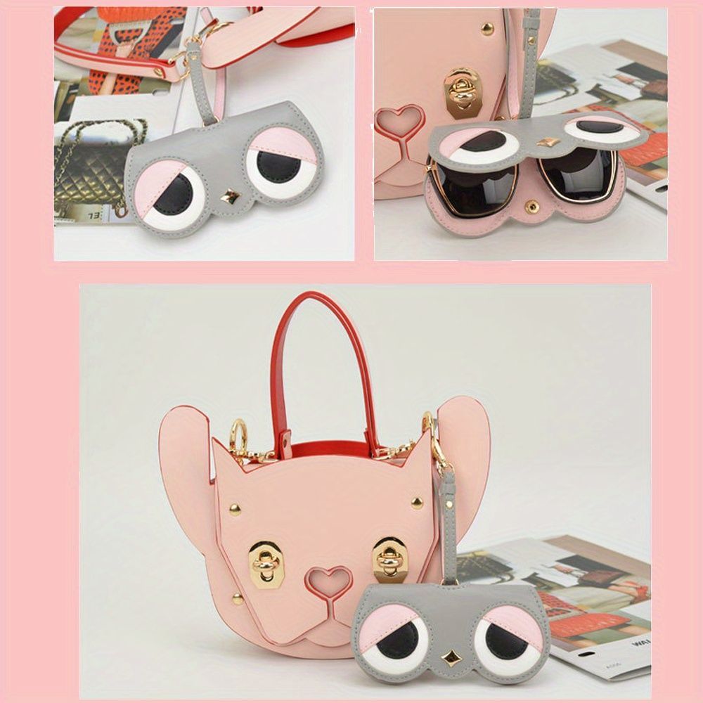 Glasses Storage Bag Pu Leather Eyeglass Case Portable Funny Sunglasses Box