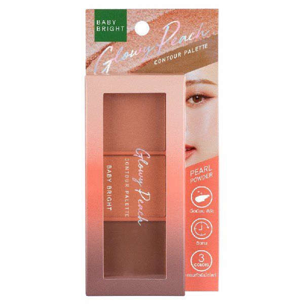 GLOWY PEACH CONTOUR PALETTE 4G X 3COLORS BABY BRIGHT (M)