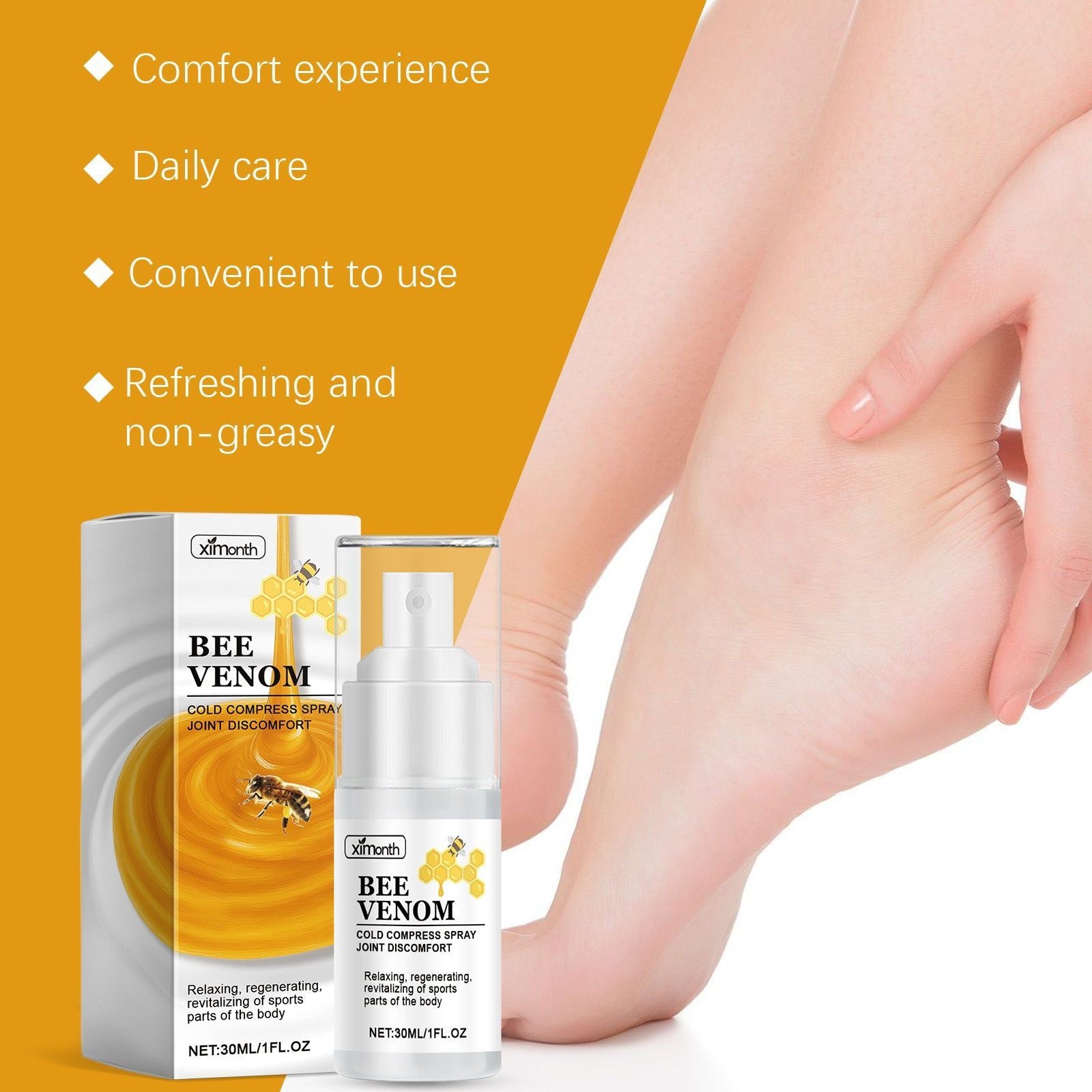 Bee Venom Joint Care Spray, Fast Relief, Deep Tissue Pain, Anti-Inflammatory ,30ml