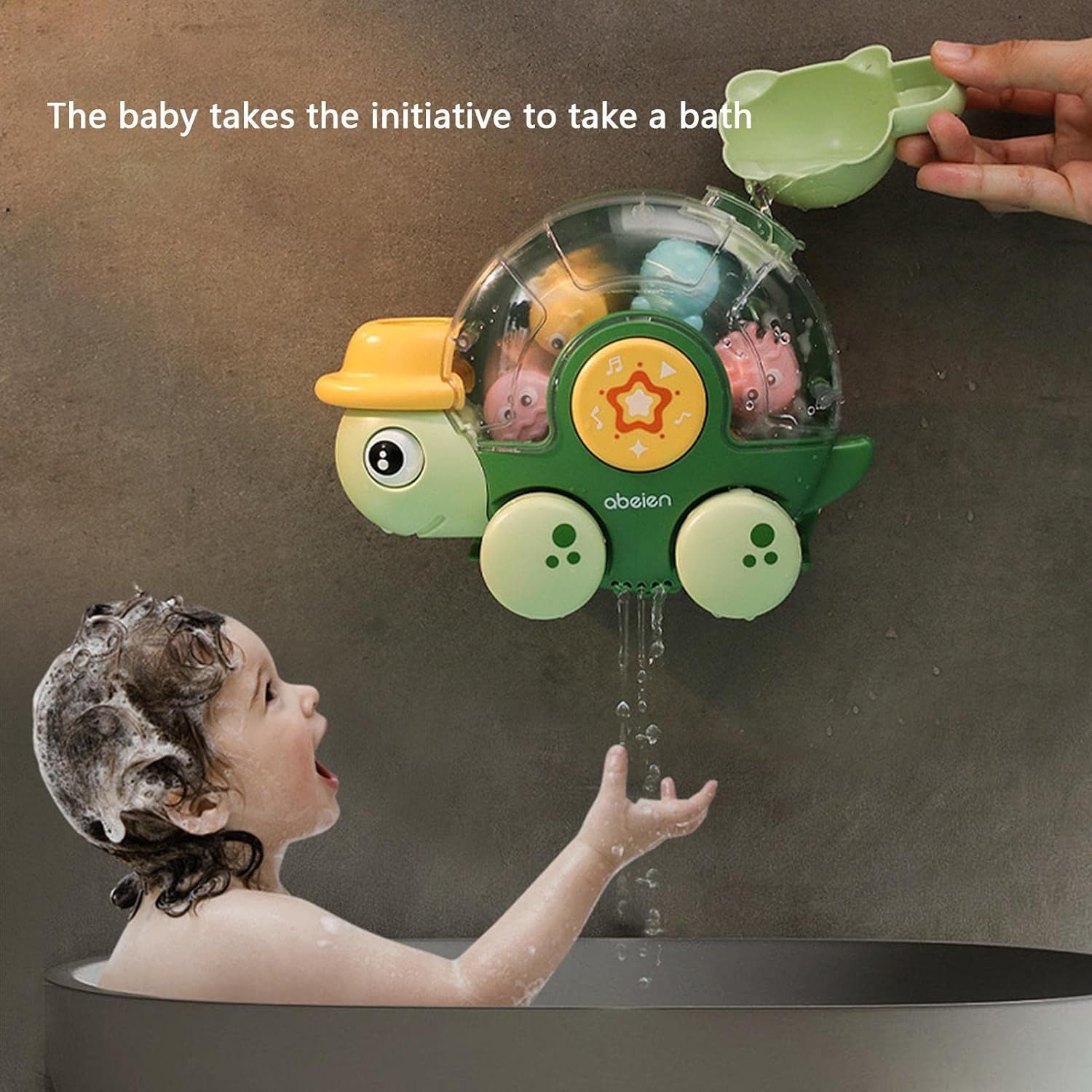 Bath Toys Rotation Turtle Water Birthday Gift for Baby Boys Girls Toddlers 1-5 Years