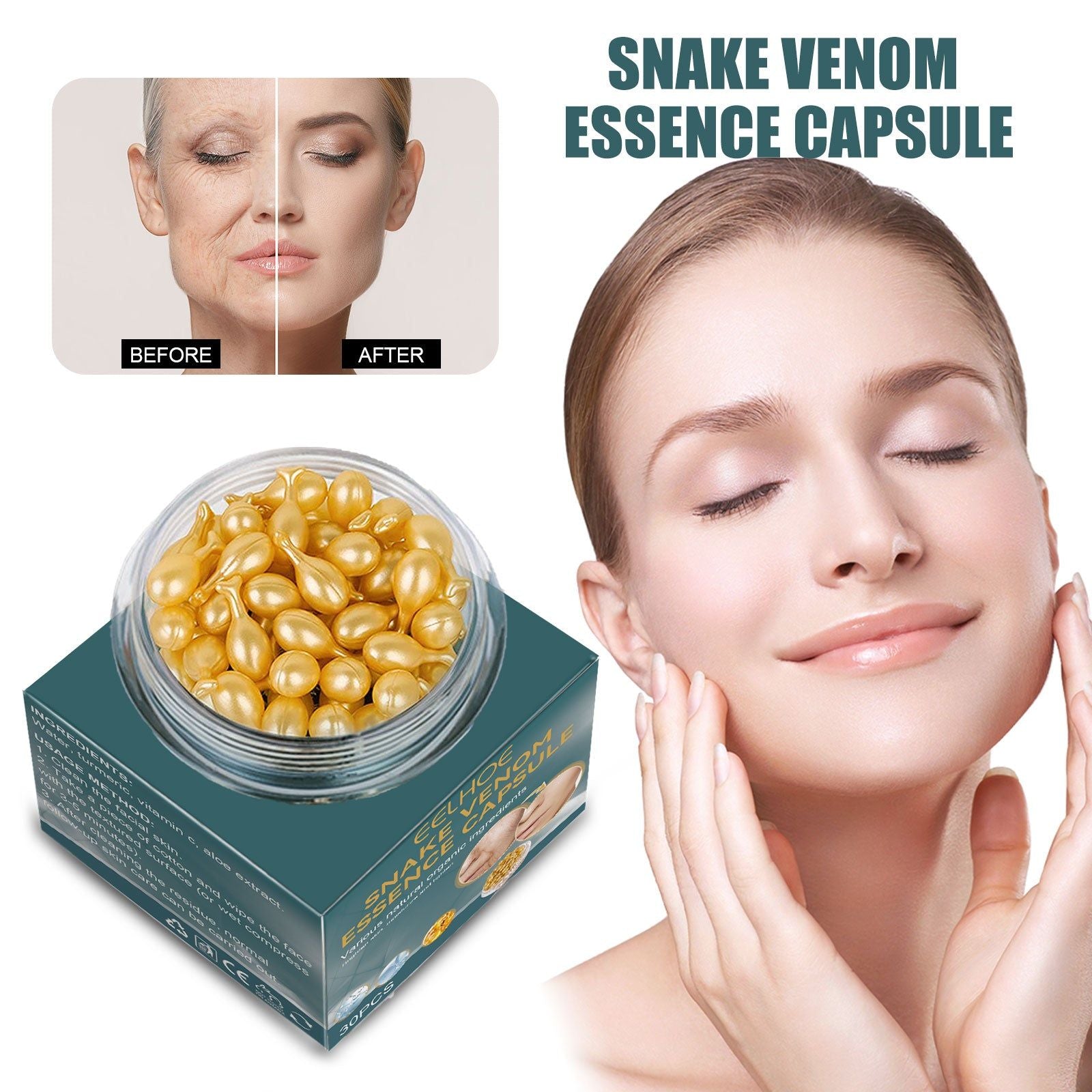 Brightening Hydrating Firming Lift Anti-Aging Essence Capsules for Youthful Skin ,30pcs