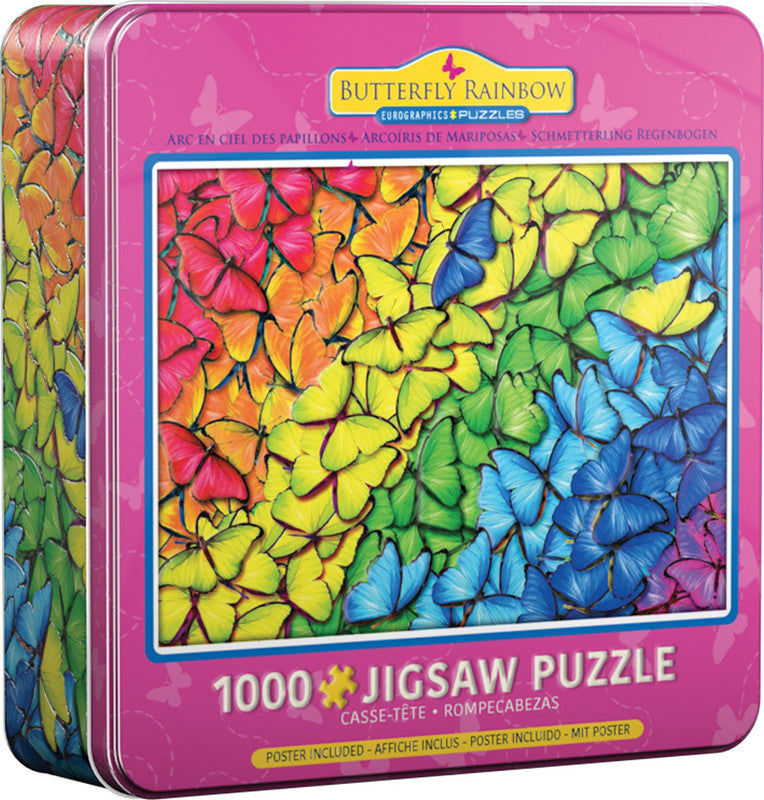 Butterfly 1000 Piece Puzzle In A Collectible Tin