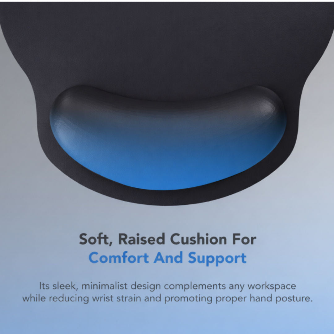 Blupebble Glide Air Optimized Ergonomic Mouse Pad, Black