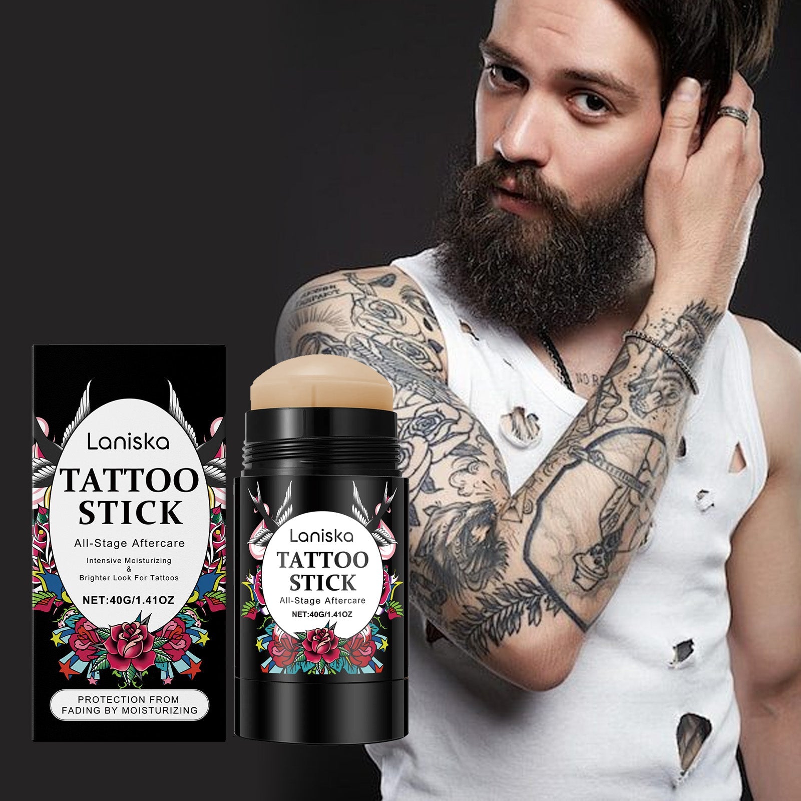 Body Care Soothing Stick, Hydrating, Gentle, Tattoo Aftercare, Moisturizer ,40g