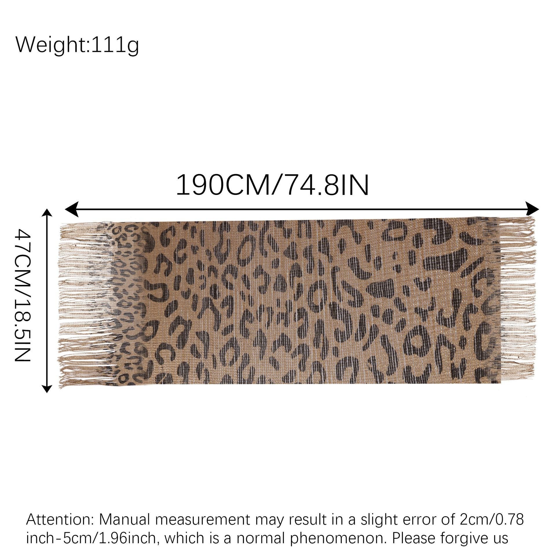 Gold Leopard Print Shawl Wrap for Women Evening Party