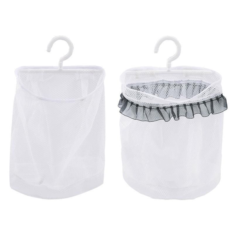 2pcs Hanging Storage Mesh Bag Underwear Storage Net Dirty Clothes Laundry Basket
