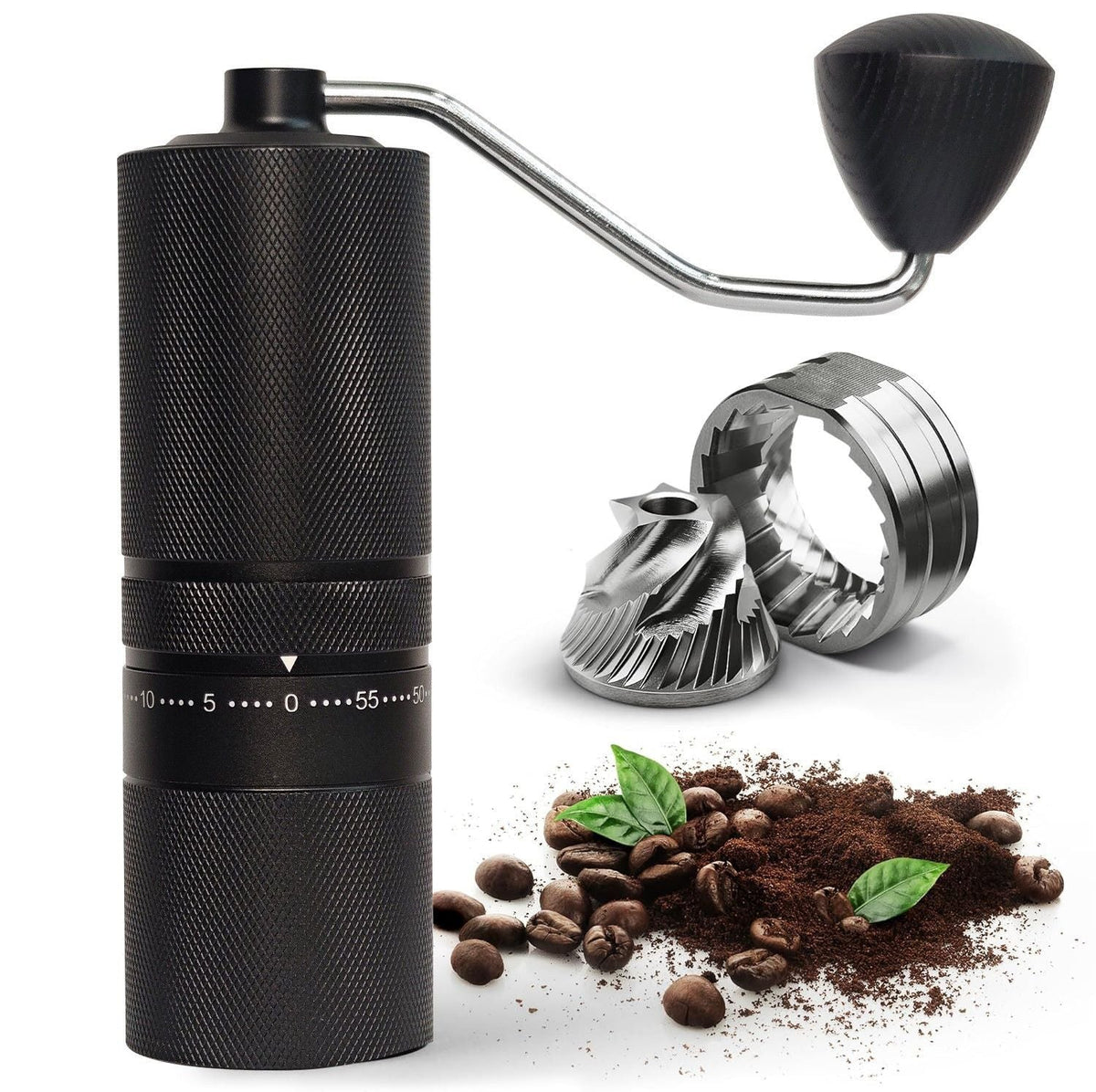 Manual Coffee Grinder Hand Burr Coffee Bean Grinder with Handle Crank