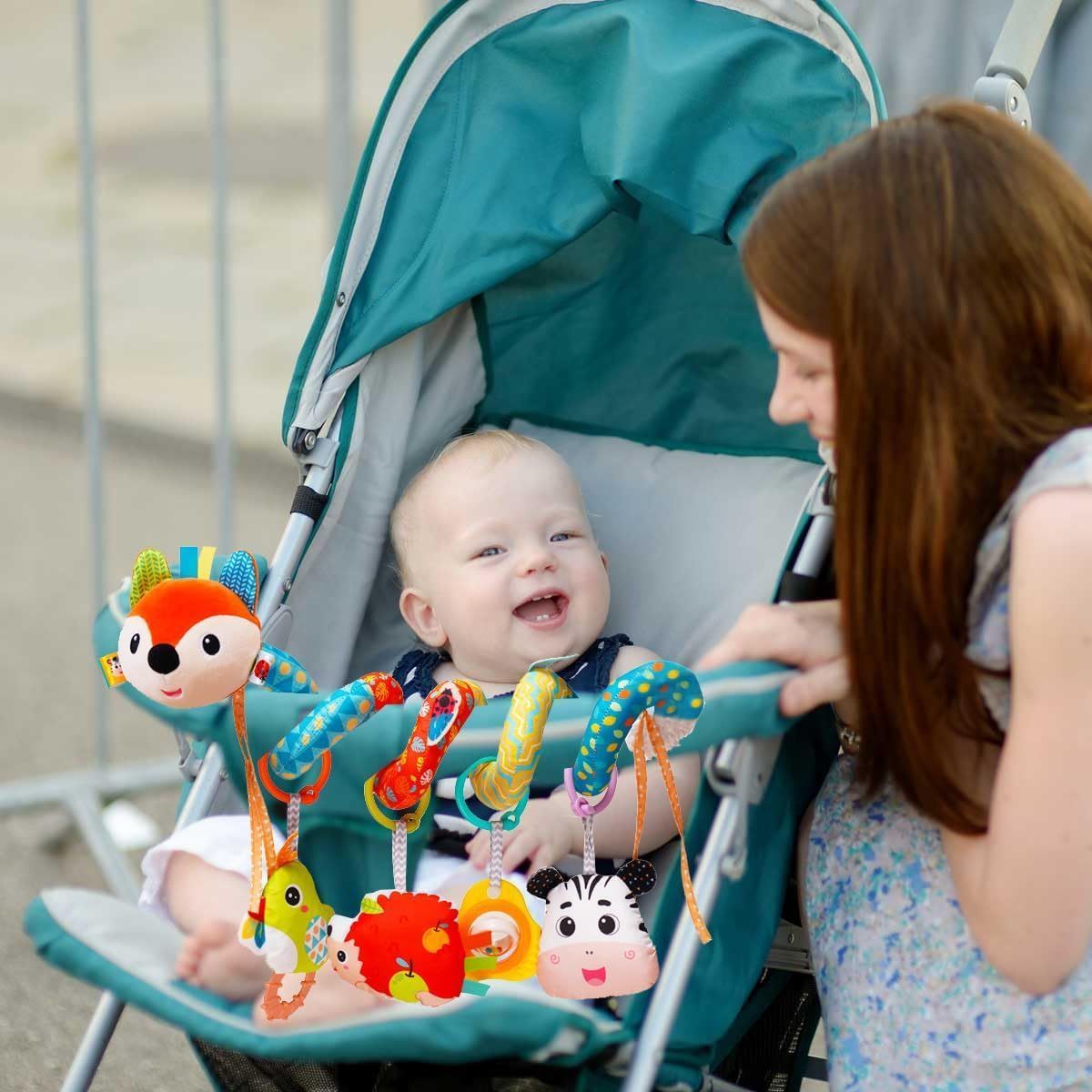 Stroller Toys Car Seat Toys for Babies 0-6 Months Infants Activity Spiral Hanging Crib Toy Gift