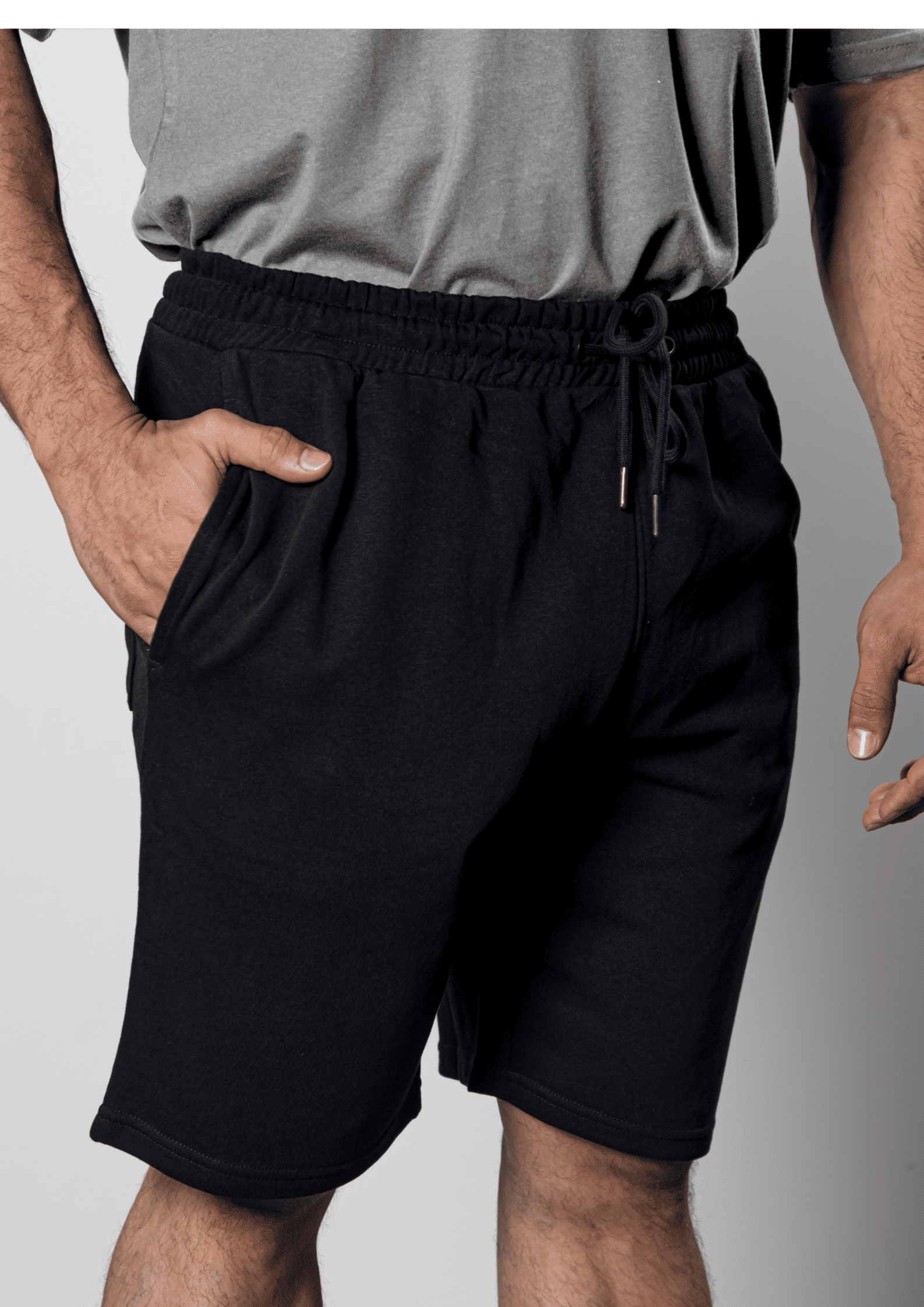NO JEANS Cotton Shorts – Black