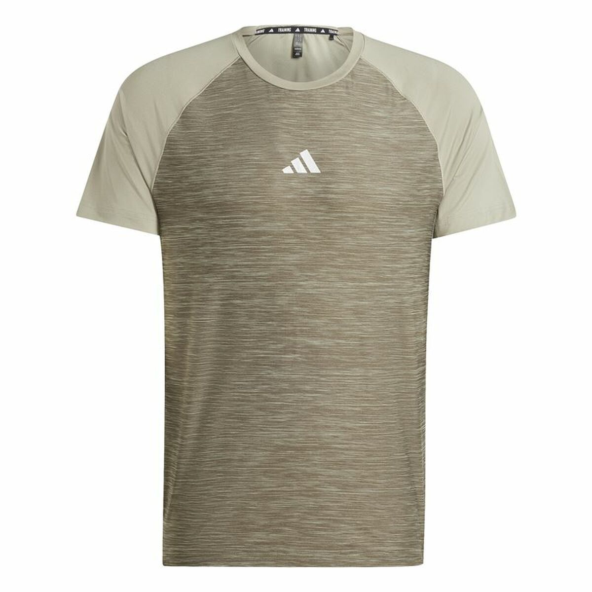 Men’s Short Sleeve T-Shirt Adidas Gym+ 3 Bandas Brown