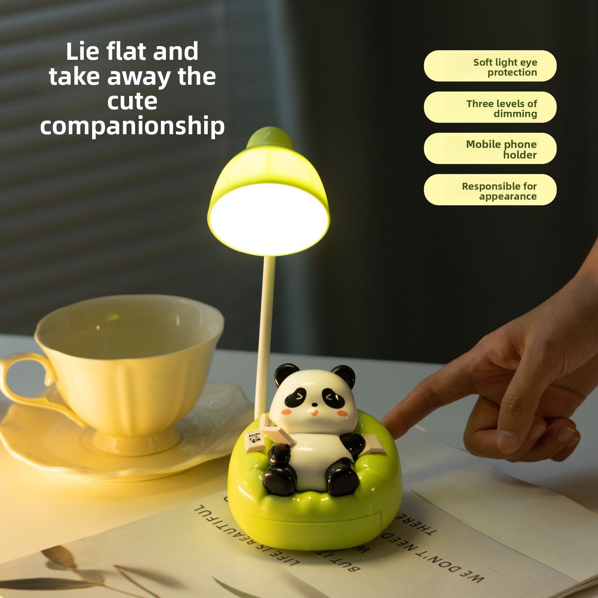 Panda USB LED Desk Lamp for Kids Bedroom
