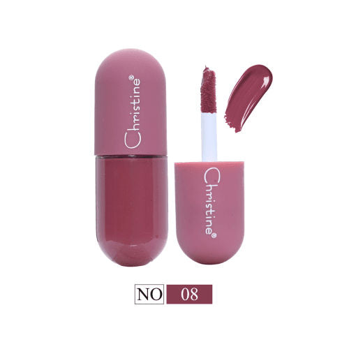 Christine Mini Matte Liquid Lipstick CH-L2102- NO 08