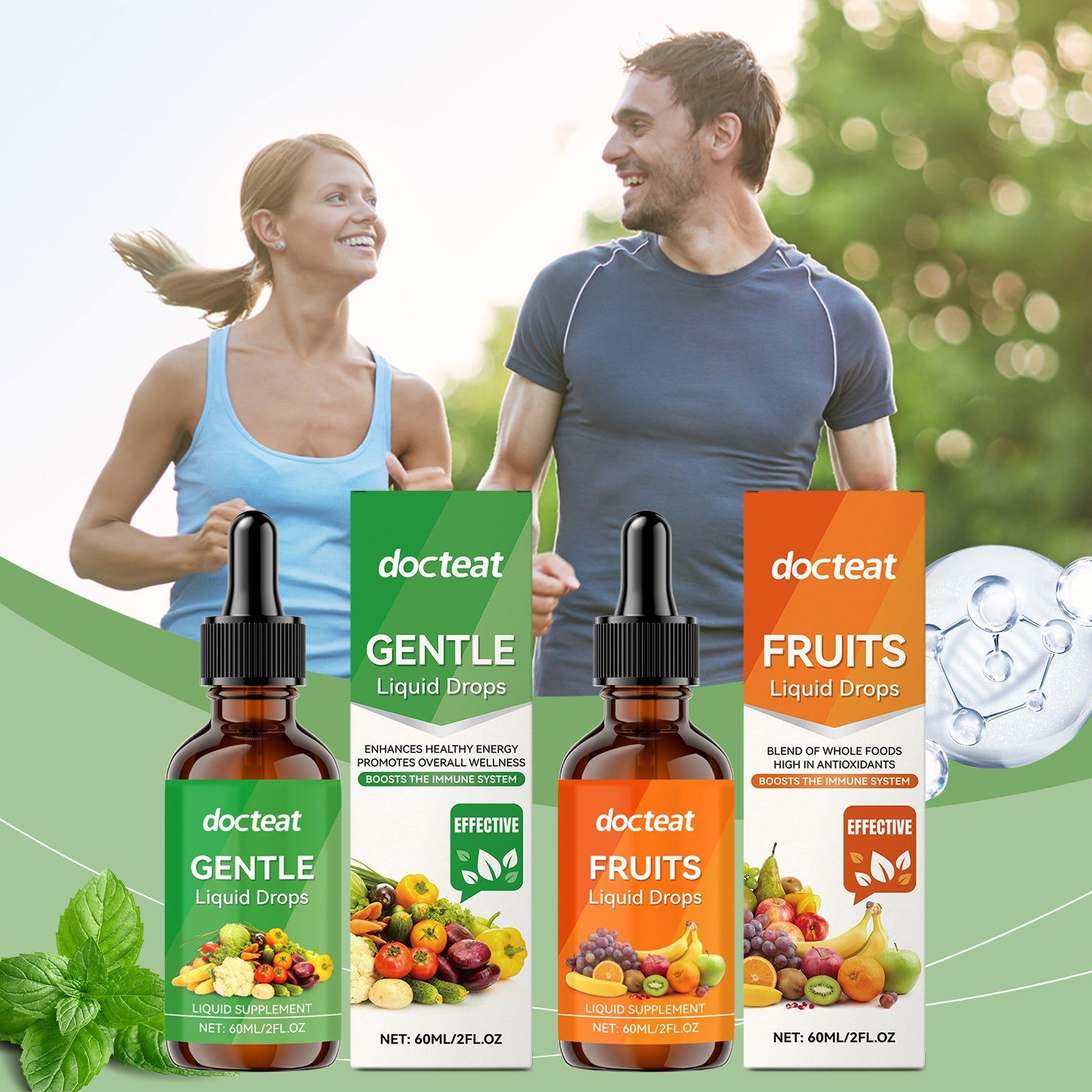 Boost Your Body Care with Fruit & Veggie Vitamin Drops, Daily Defense Support ,60ml
