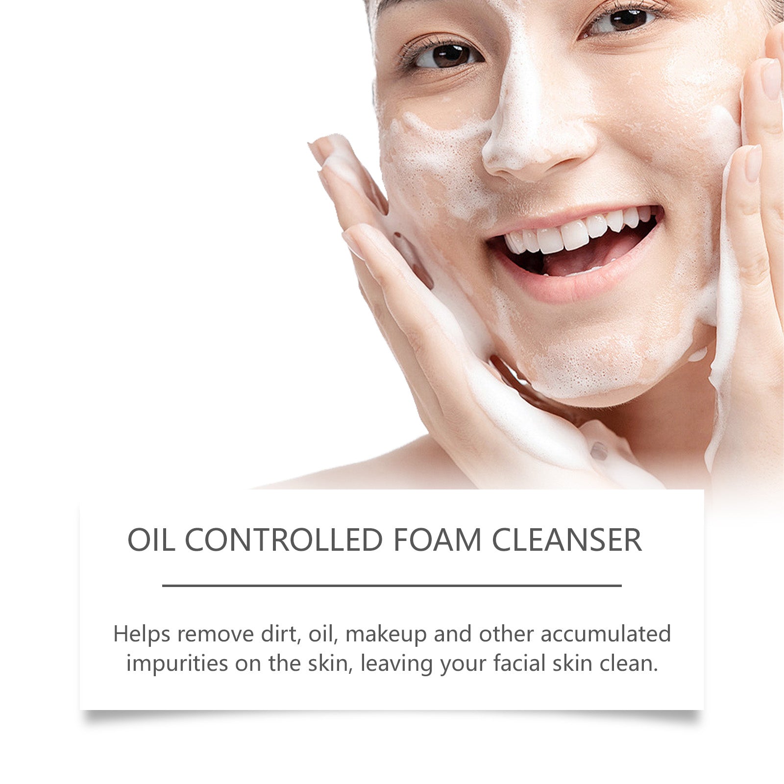 Charcoal Facial Cleansing Wash, Oil Control, Deep Pore Cleanser, Refreshing, Moisturizing ,100g