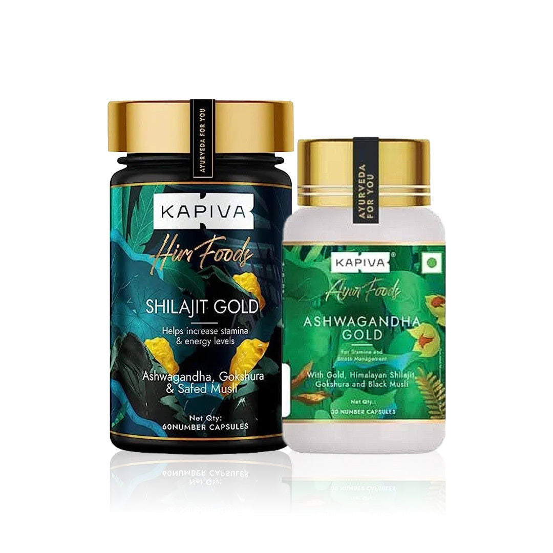 Kapiva Shilajit Gold 60 and Ashwagandha 30