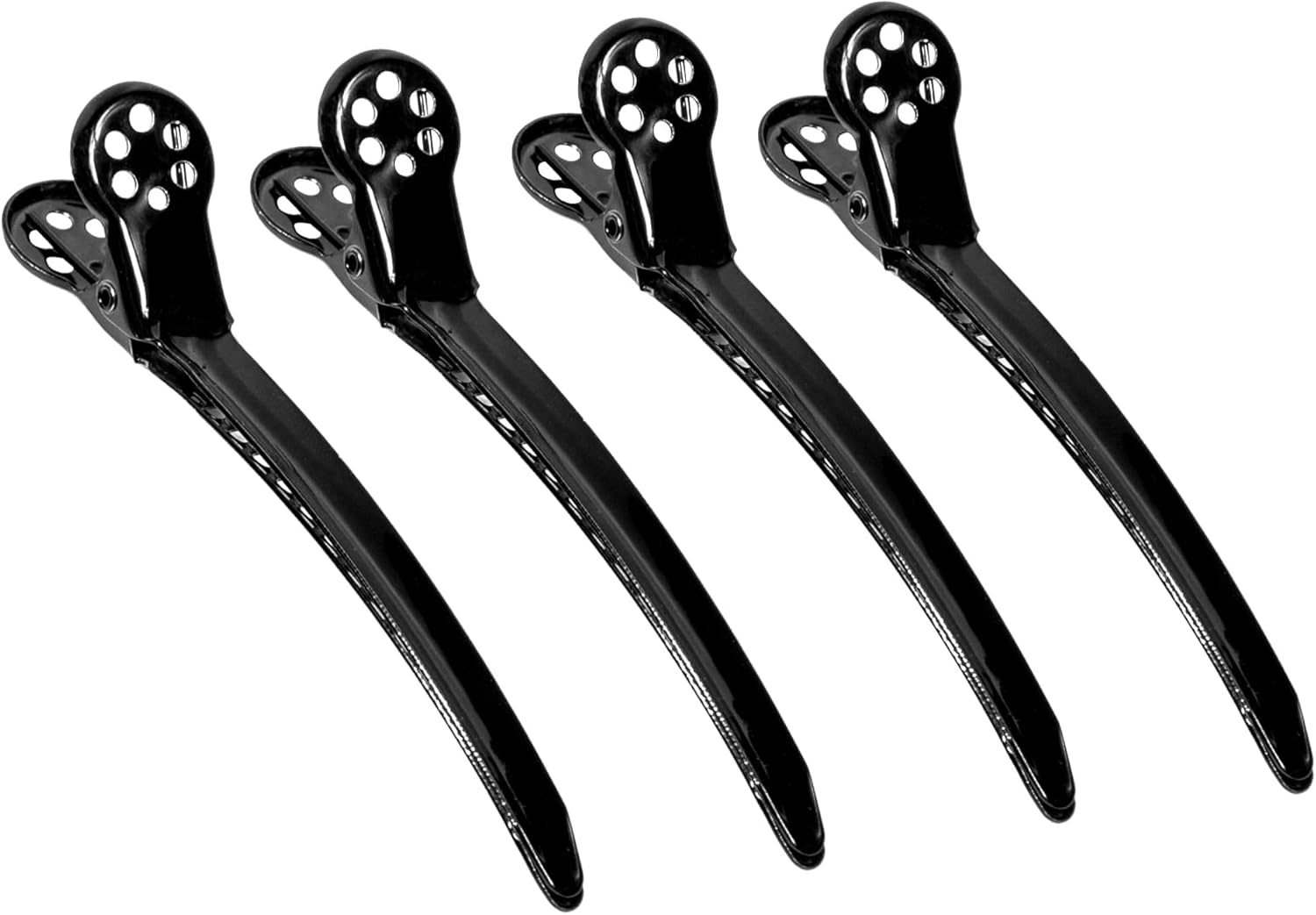 Framar Tight Tension Hair Clips, Black, Pack of 4
