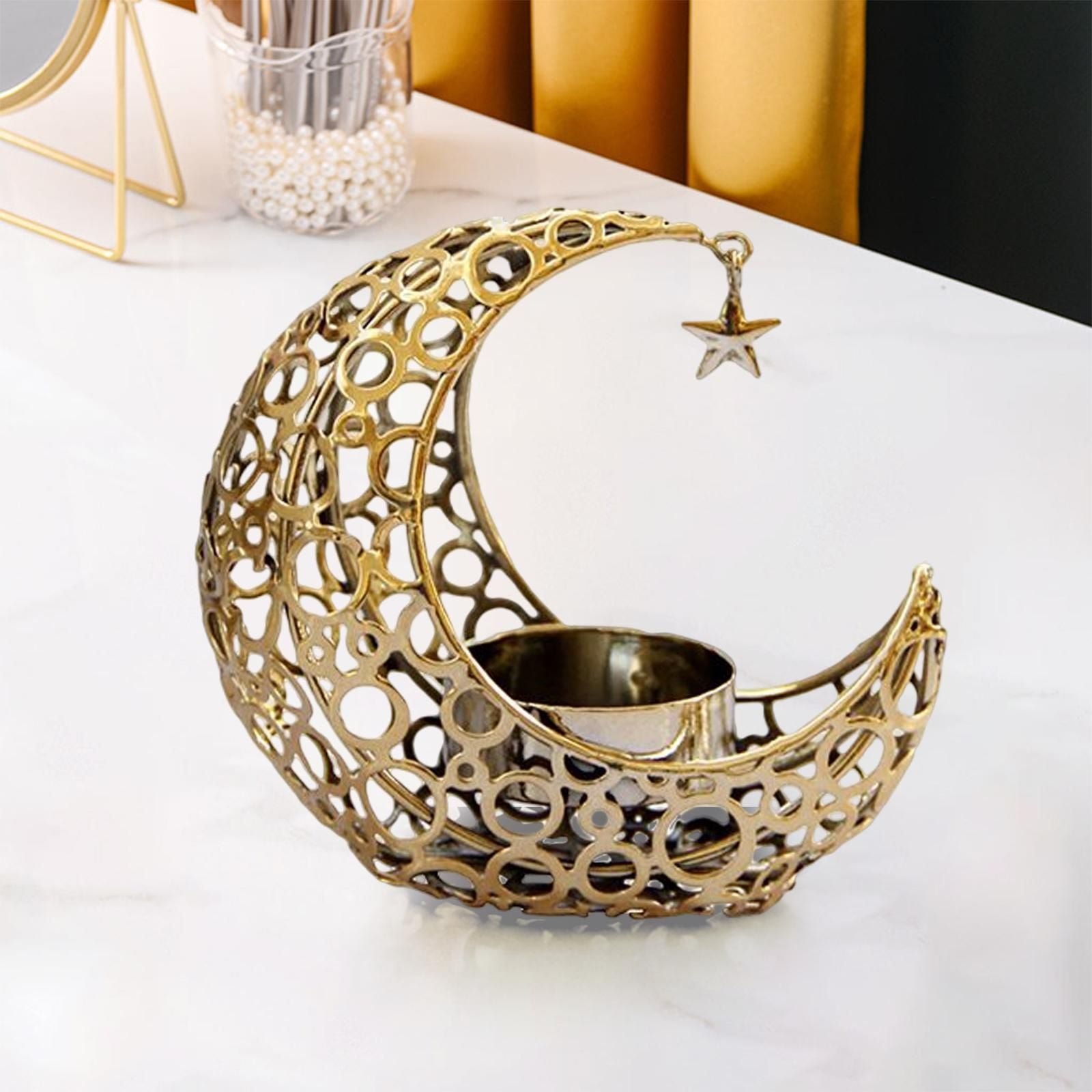 Moon Candlestick Candle Holder Wedding Tabletop Ornament Home Decoration