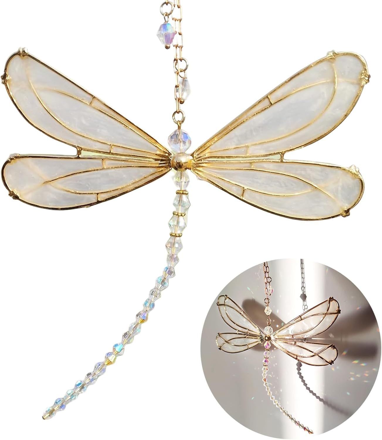 Dragonfly Suncatcher Crystals Sun Catcher Hanging Charm Window Decoration