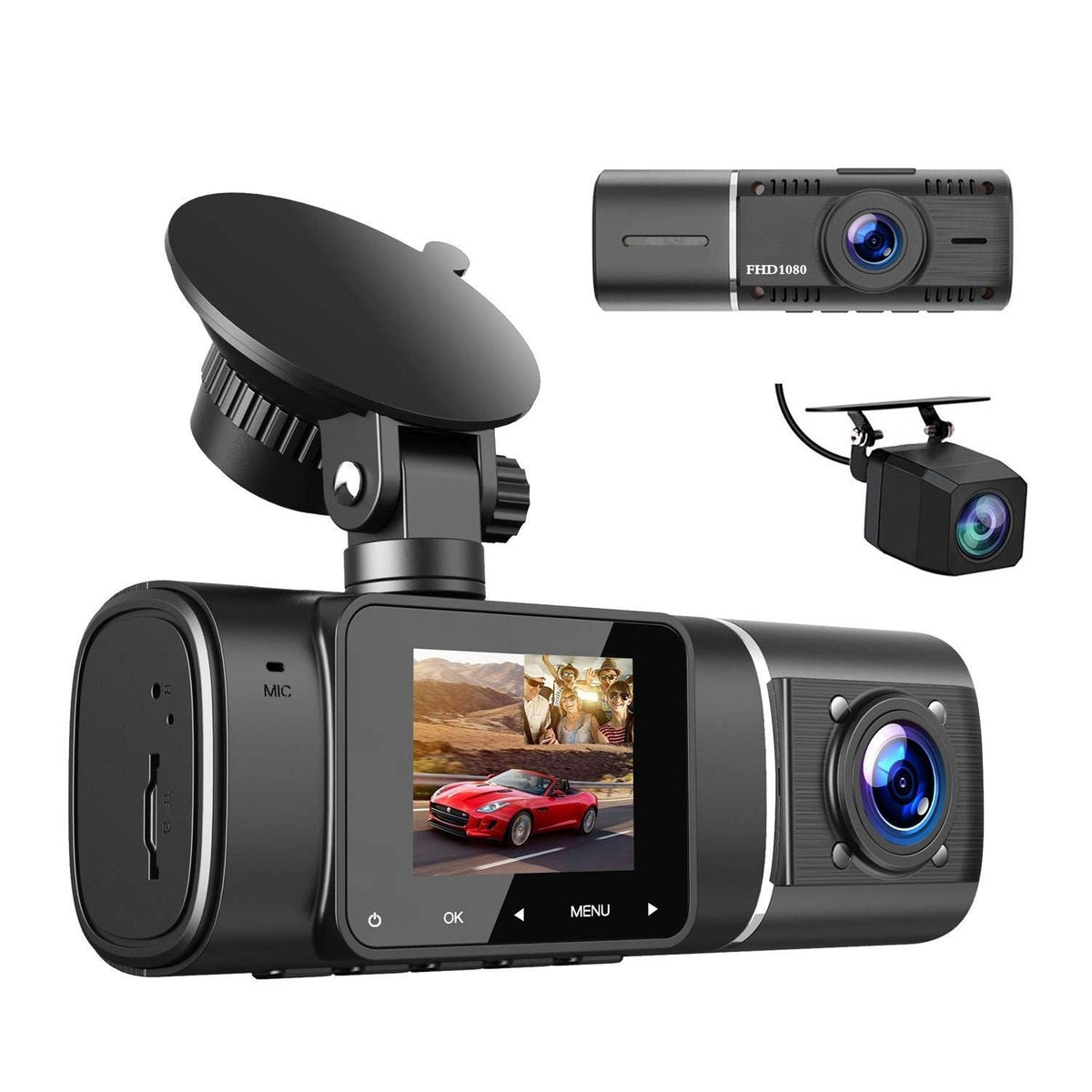 Dash Cam Dual Front Rar Dash Camera Car Parking Monitor Driving Recorder Car Dvr