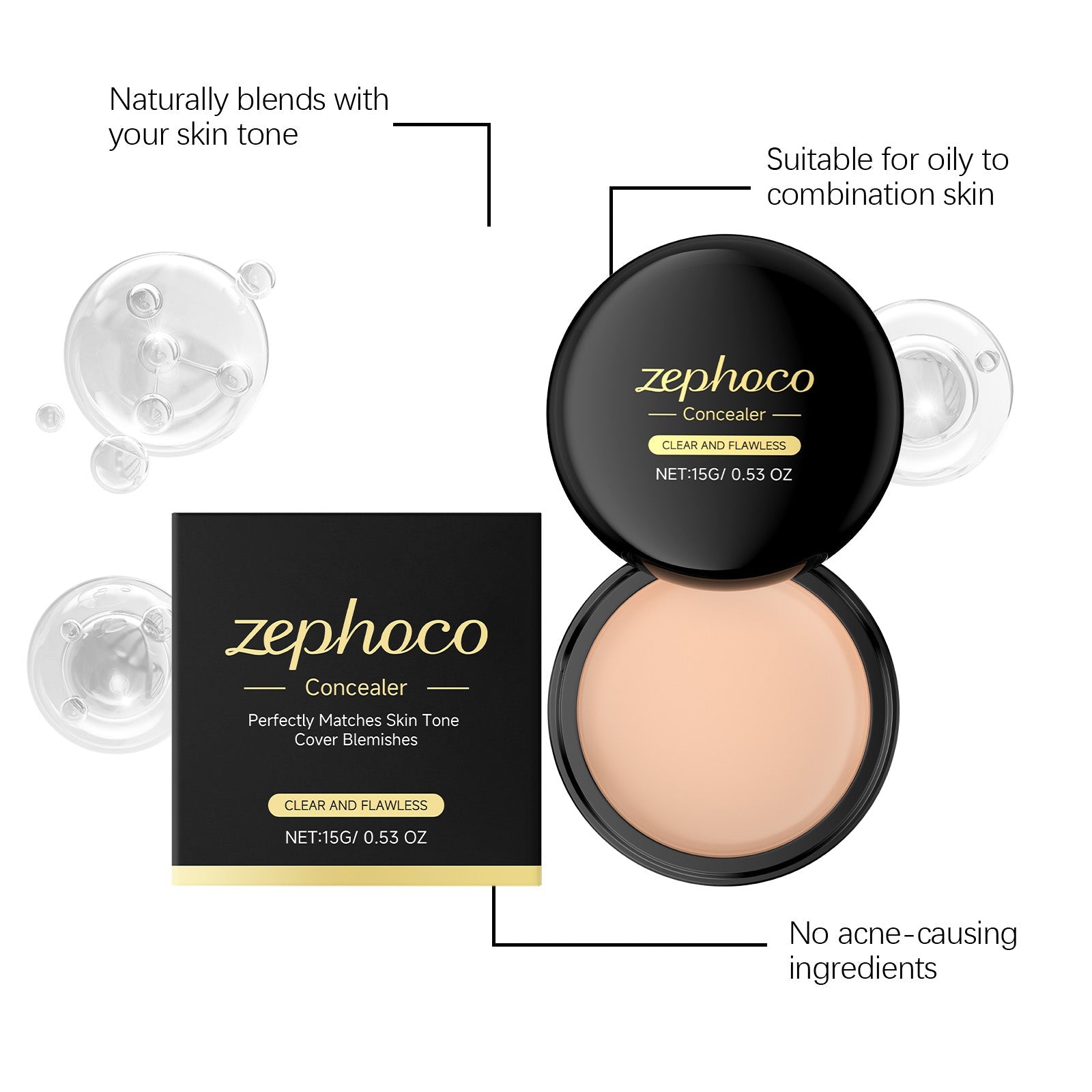 Dark Skin Concealer Plate Long-Lasting, Hydrating, Blemish Cover, Natural Makeup ,15g
