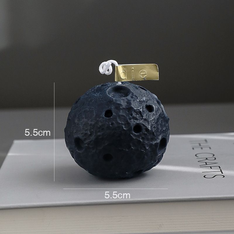 2pcs Scented Candles Spherical Moon Aromatherapy Candles Home Décor For Souvenir