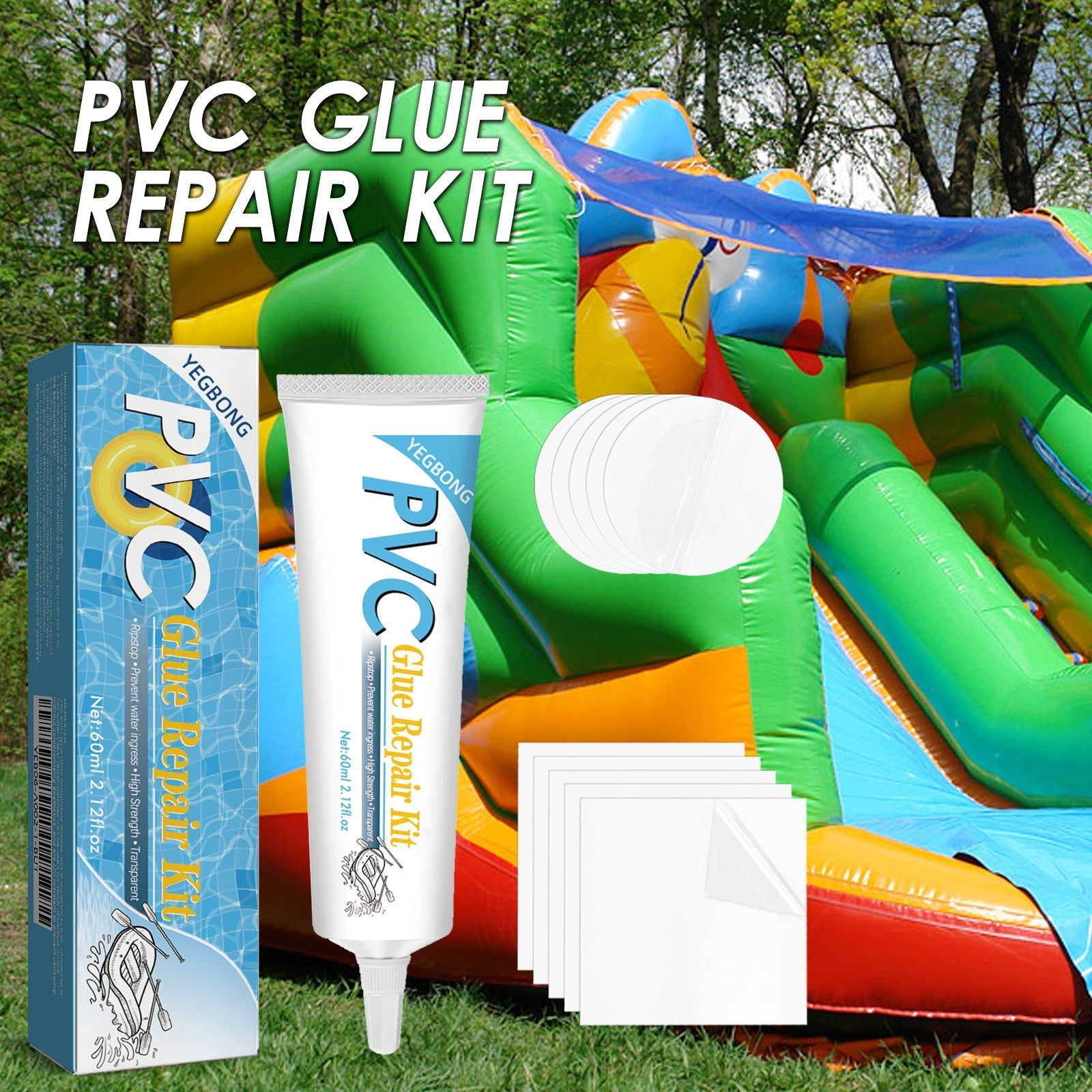 Pool Repair Kit, Fix Cracks Instantly, Waterproof Inflatable Repair Solution ,1set