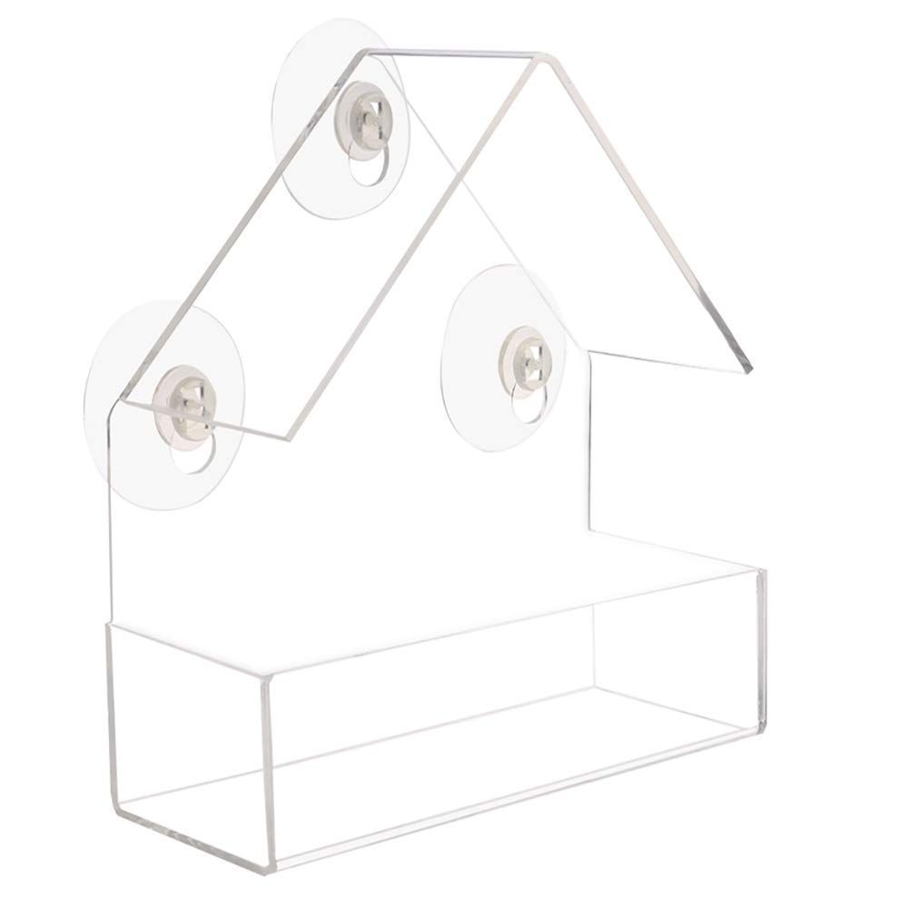 Acrylic Window Bird Feeder Outdoor Bird House Feeder With Strong Suction Cups and Seed Tray