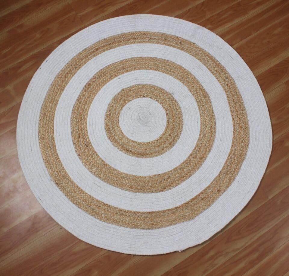 AIESY® Beautiful Handwoven Jute Reversible Carpet for Room