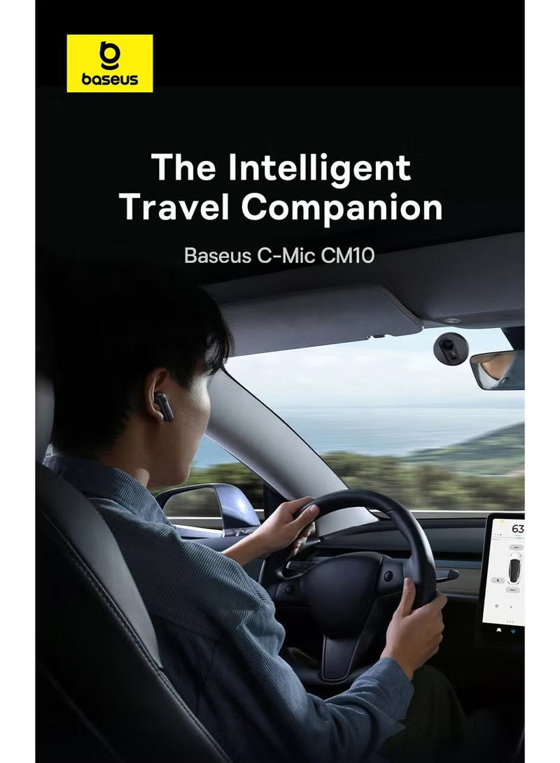 Baseus C-Mic CM10 Smart Unilateral Wireless Headphone For Car, Solar Charging Bluetooth 5.3 Wireless Earbuds