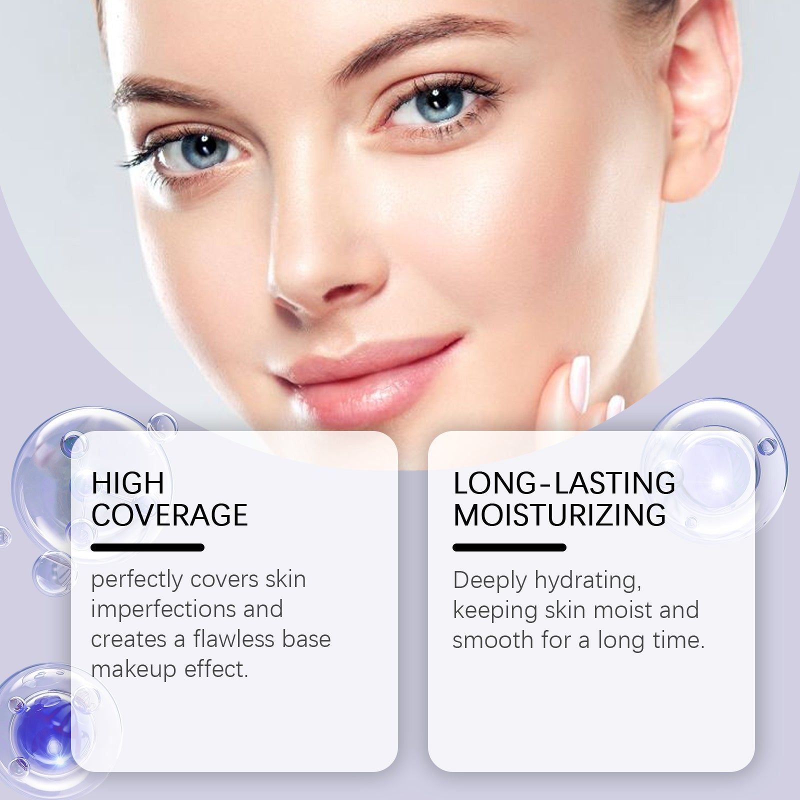 Air Cushion Concealer Foundation, Hydrating Brightening Face Makeup, Easy Coverup ,15g