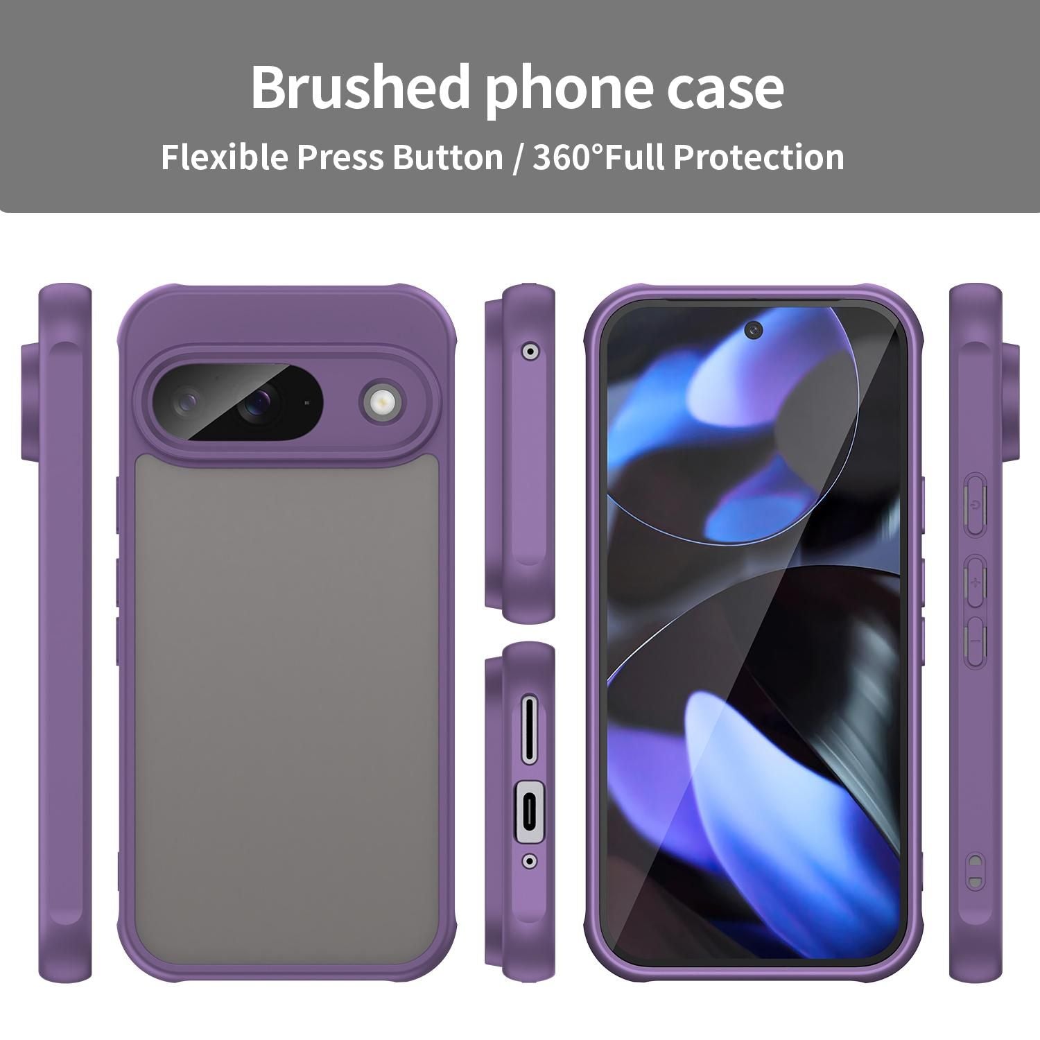 TPU Hybrid PC Frosted Phone Case For Google Pixel 9
