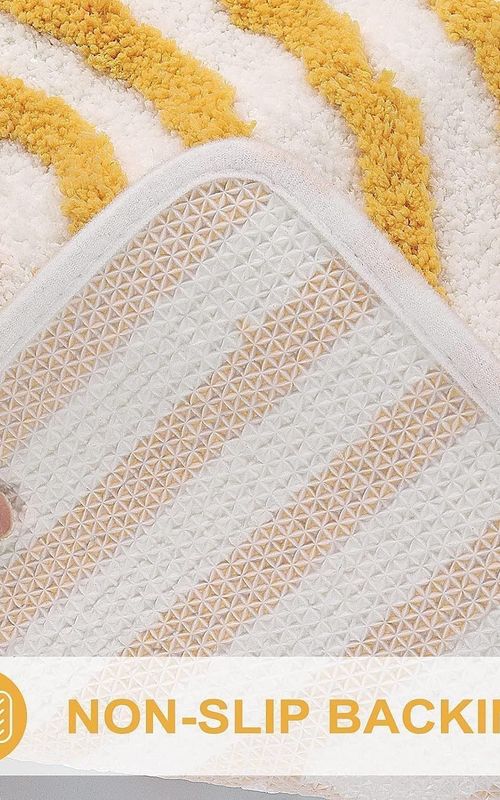 AIESY® Double Border Design Non-Slip Beautiful Runner Bath Mat