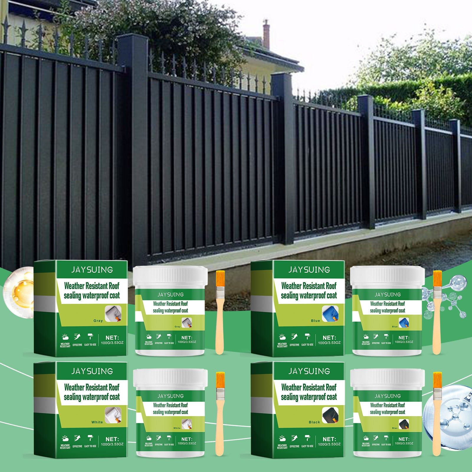 Premium Waterproof Coating for Roof, Tile, and Crack Repair, Weatherproof Sealant ,1set