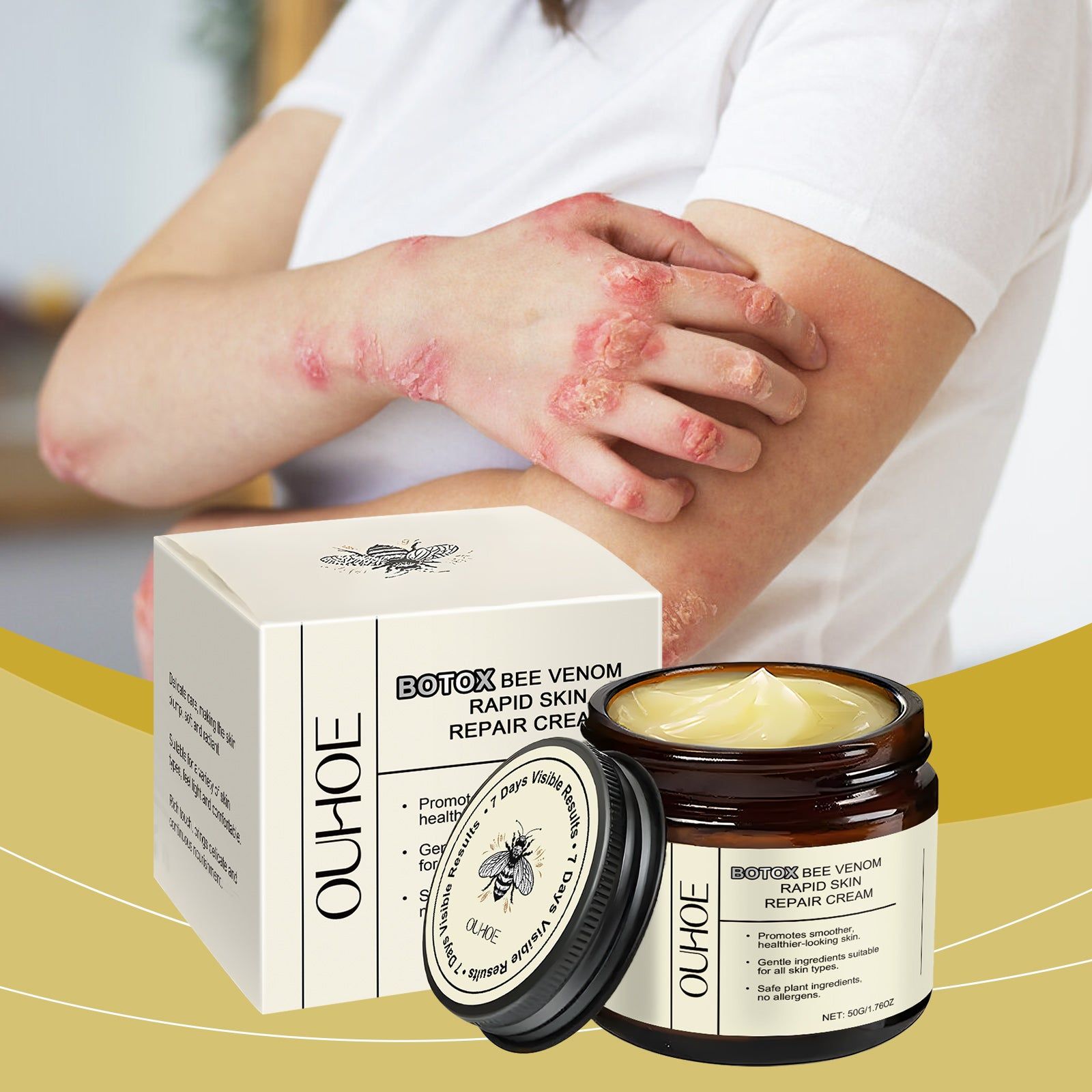 Bee Venom Body Care Cream, Deep Moisturizing, Gentle Skin Nourishment ,50g