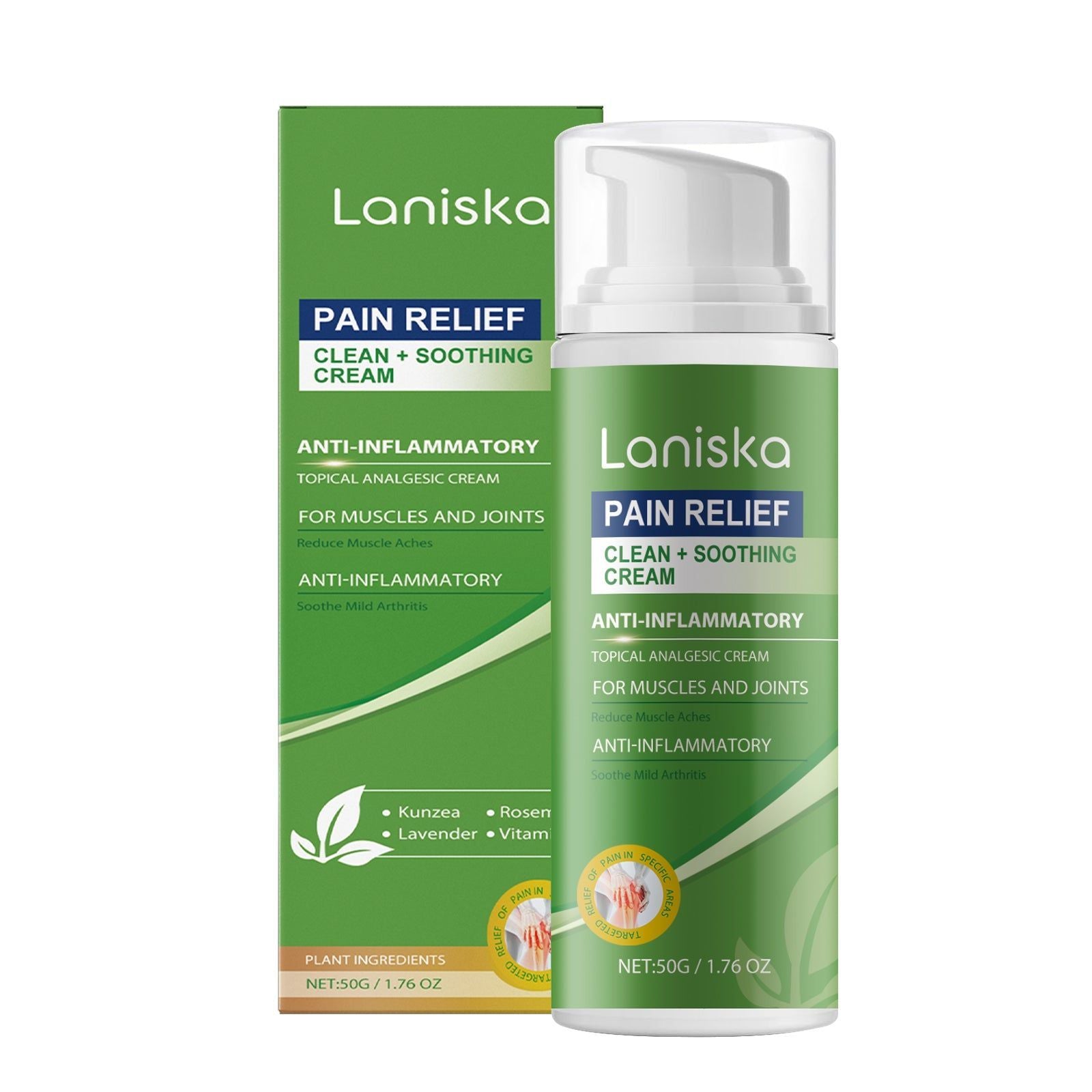 Body Relief Cream, Natural Pain Relief, Joint Comfort, Soothing Moisturizer ,50g
