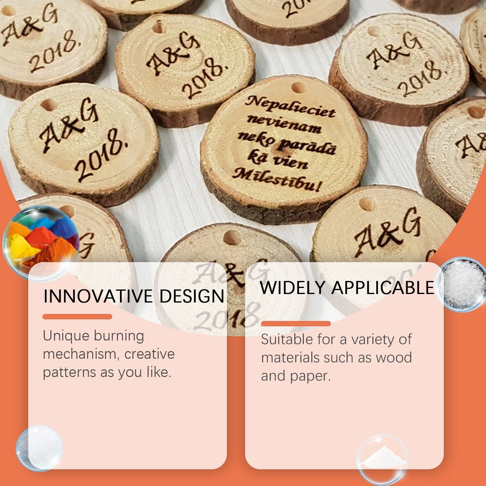 Create Stunning Wood Pyrograph Art with Heat Sensitive Markers, Easy to Use ,3 pieces