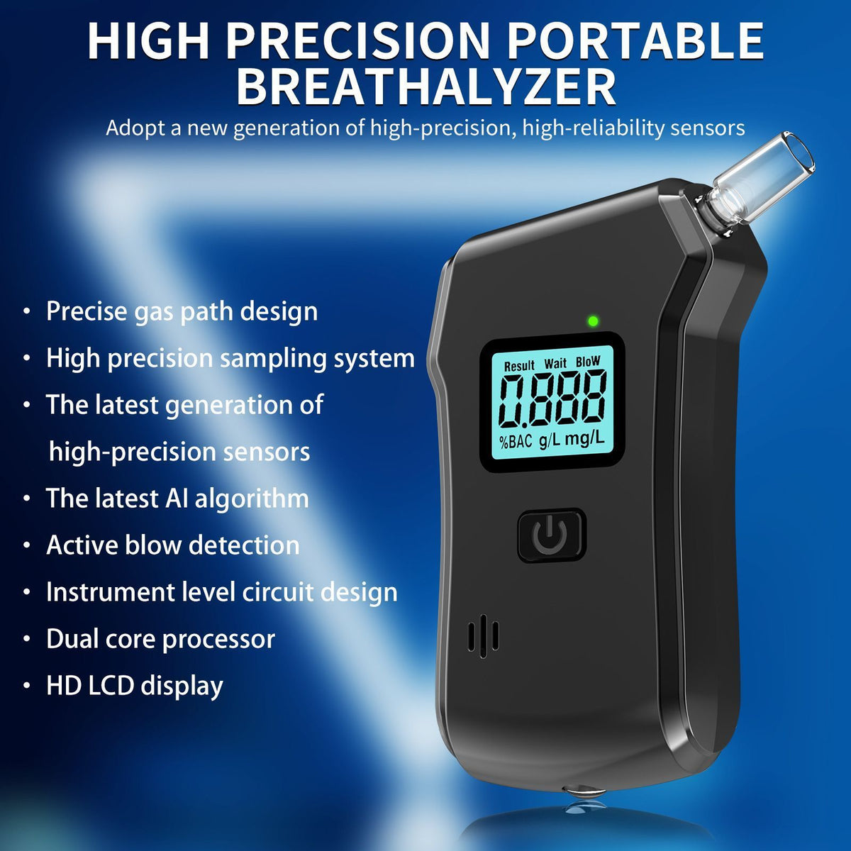 Breathalyzer Professional Grade-Accuracy Breathalyzers Portable Breathalyzers