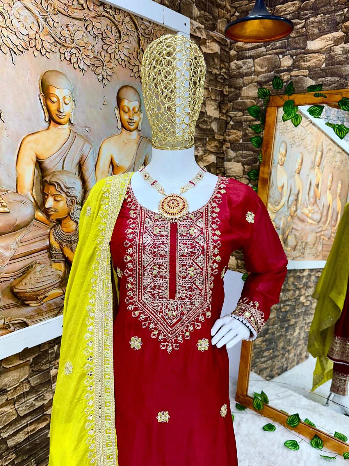 Fab Zone Beautiful Party Wear Top With Pent And Fancy Dupatta