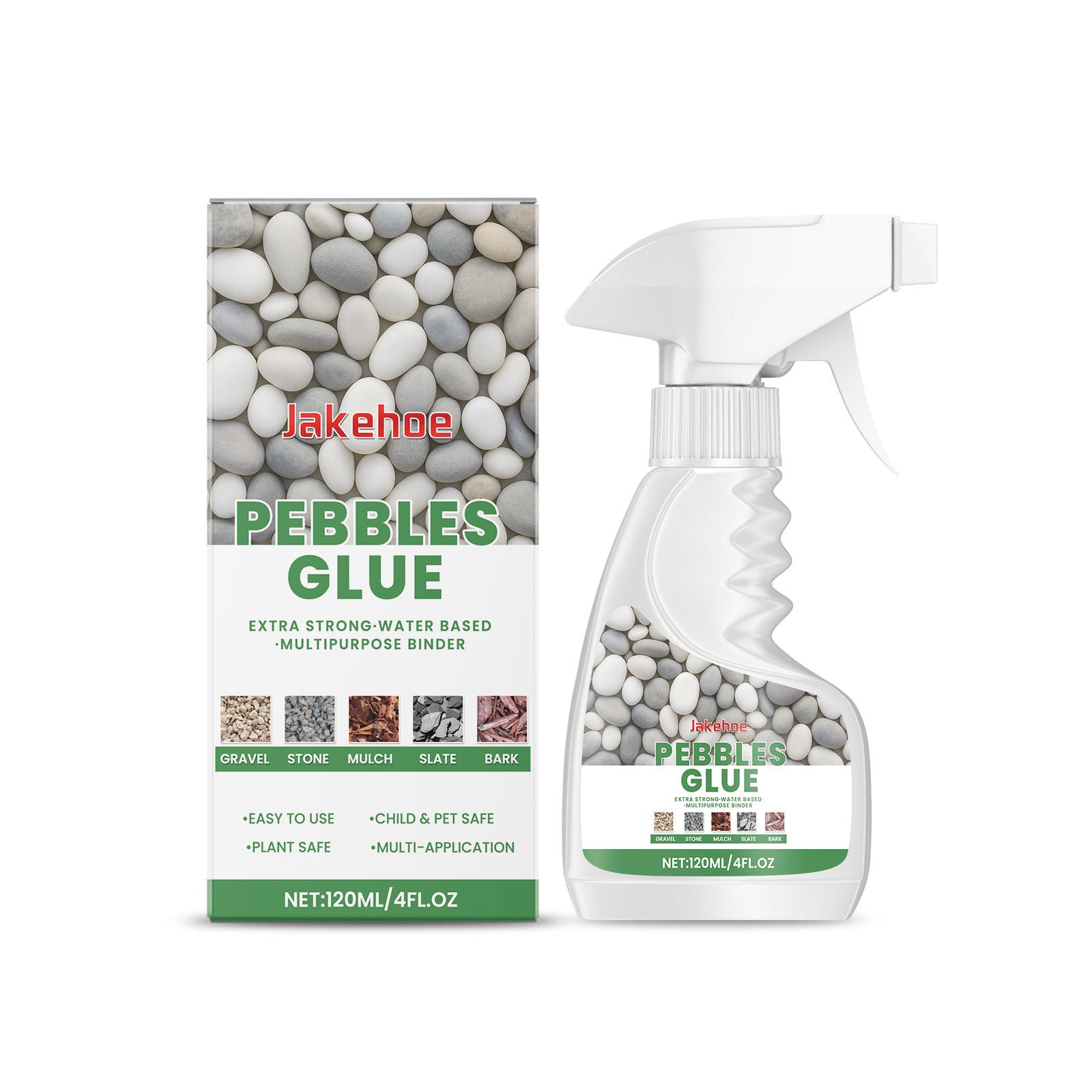 Premium Pebble Adhesive, Waterproof, Frost-Resistant Binding Agent for Stone, Tile, and Outdoor Decor ,120ml