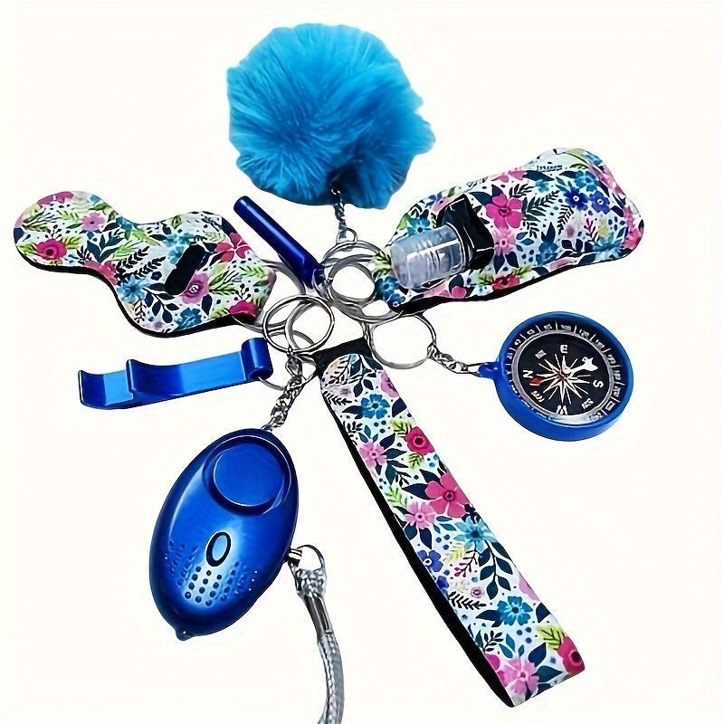 Safety Keychain Set with Sound Personal Alarm for Girls Kids Students Women