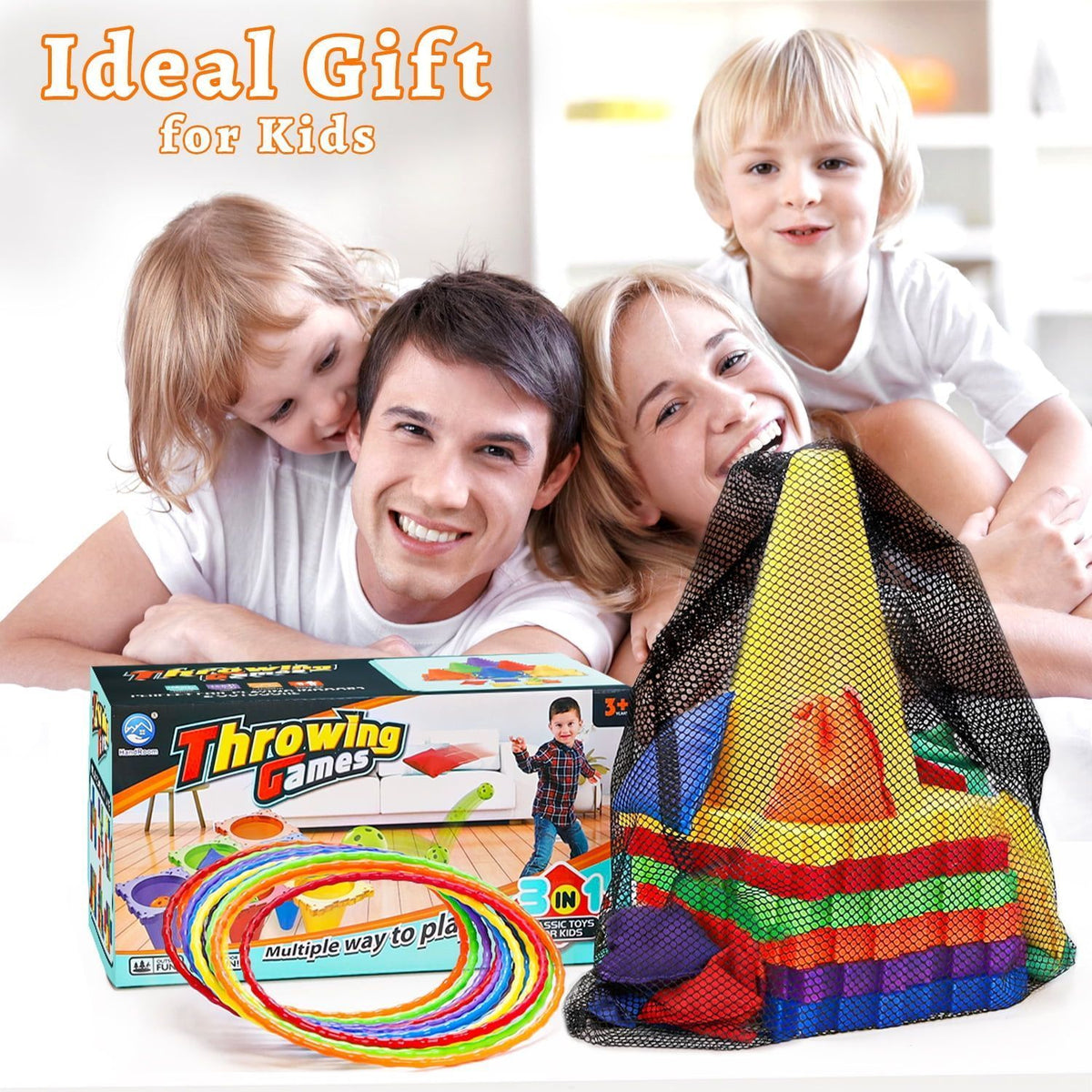 31 Pcs Bean Bag Toss Game Set Outdoor Carnival Games Set for Ages 4 5 6 7 Birthday Party Gifts