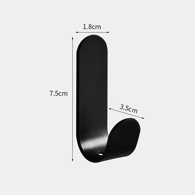 Black Color Multi-Purpose Wall Organizer Hook - Durable, Space-Saving Storage Solution for Home & Office