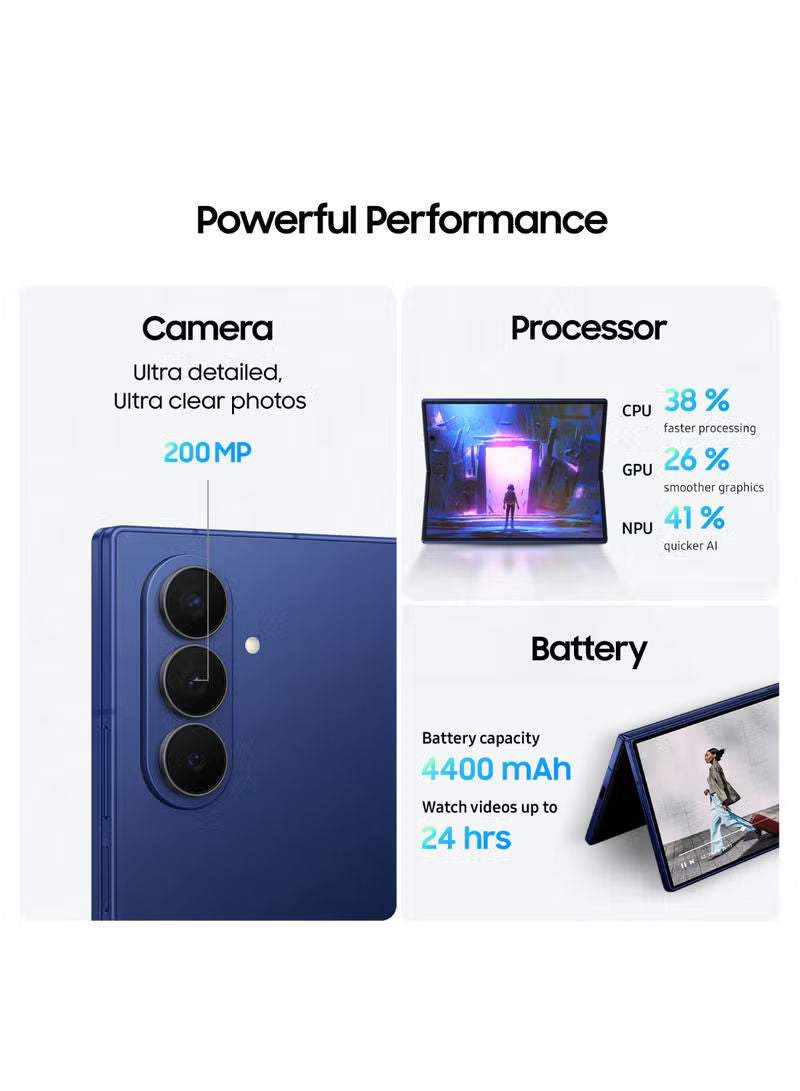 Galaxy Z Fold 7 Dual SIM Jet Black 12GB 256GB 5G - Middle East Version