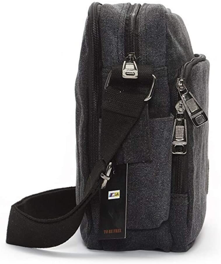 Multifunction Canvas Shoulder Men Bag Crossbody Handbag Vintage Messenger Bag