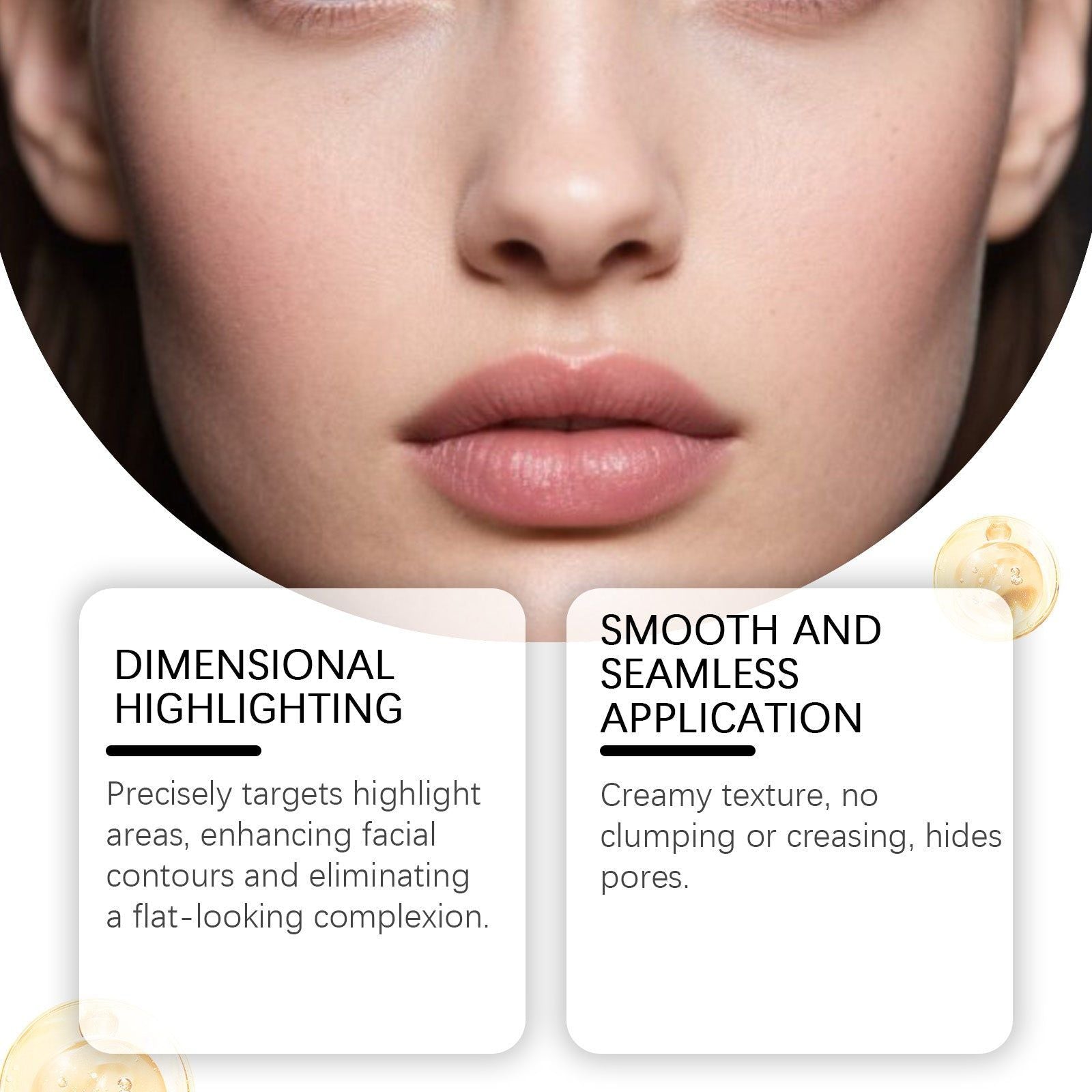 Champagne Gold Highlight Stick, Long-Lasting, Hydrating, Natural Glow, Easy Touch-Up ,6g