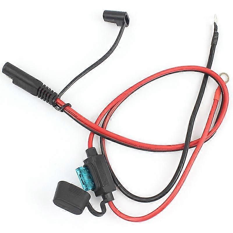 2pcs Motorcycle Battery Charger Sae Charging Cable Sae Quick Disconnect Plug To 12v Ring Terminal