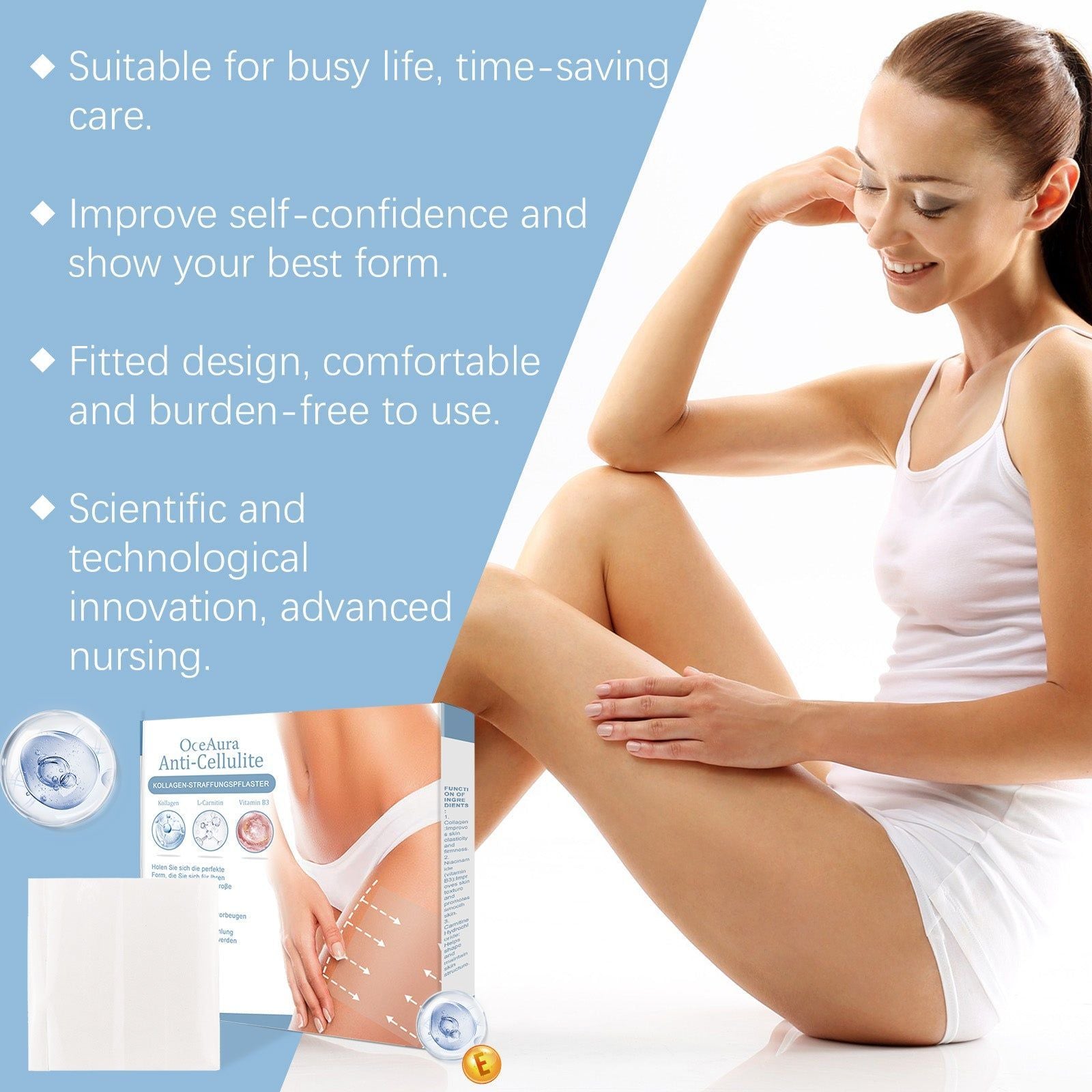 Body Care Patch, Skin Elasticity Boost, Firming & Slimming, Overnight Fix ,10 pieces