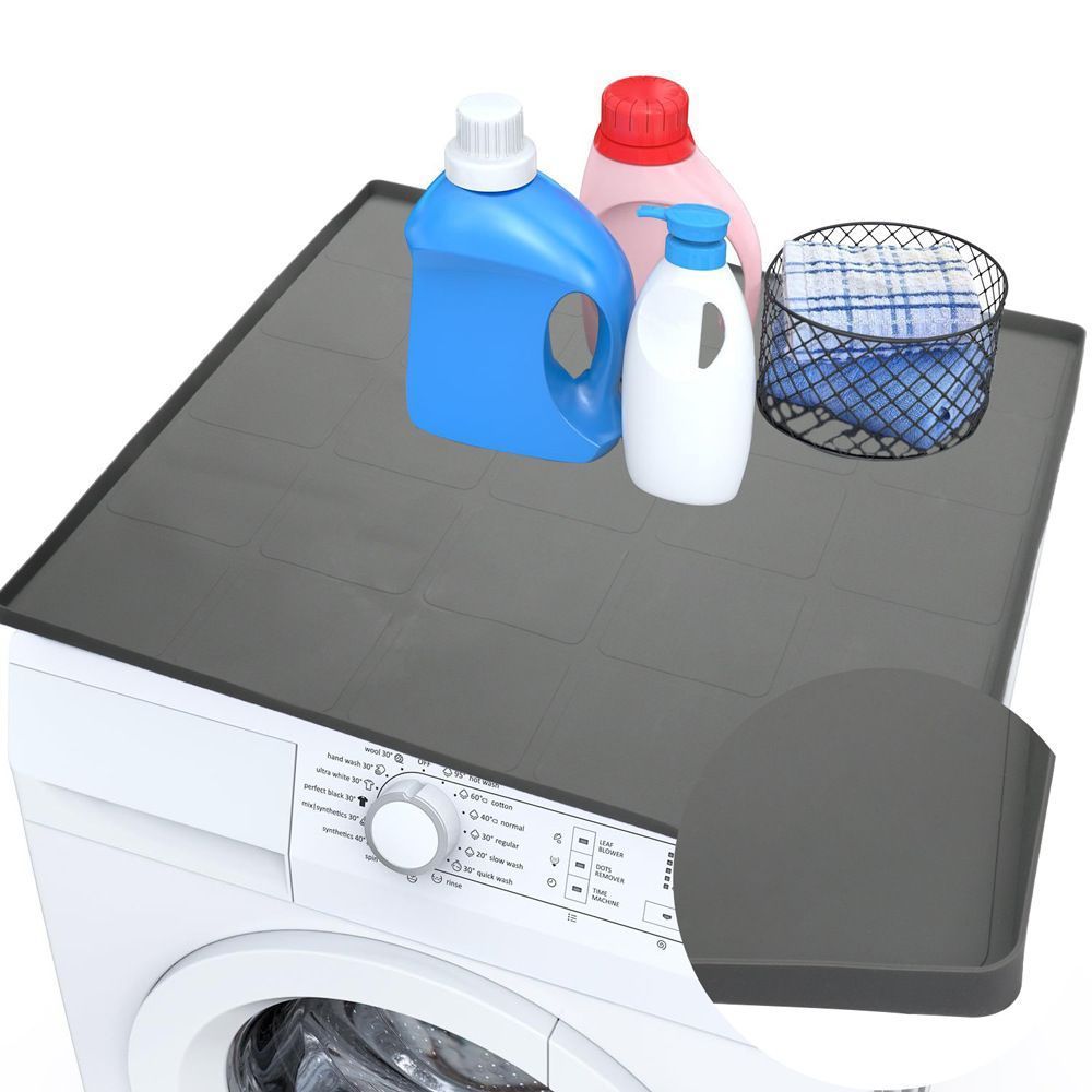 Washer Dryer Top Protector Mat Protective Silicone Rubber Mat for Washing Machine