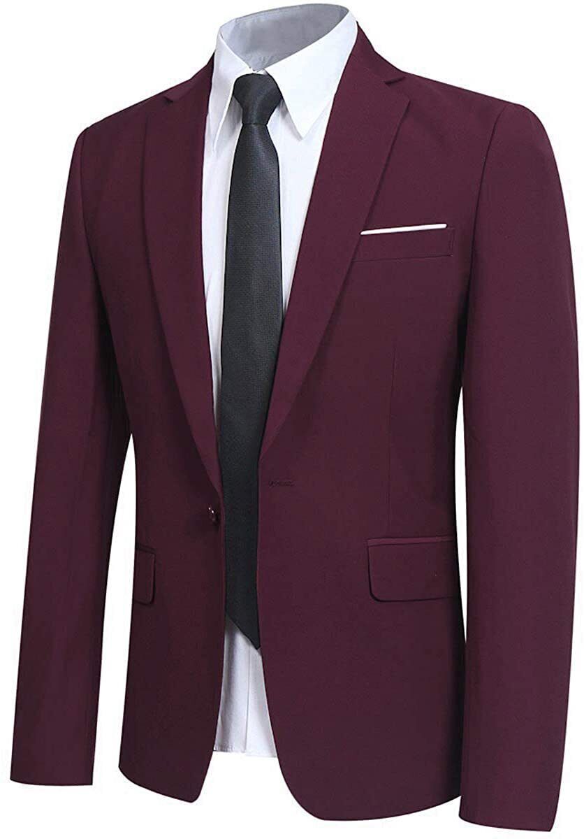 Suit Maroon Coat pant Vest tuxedo Slim Fit Suit For Men Blazer Jacket