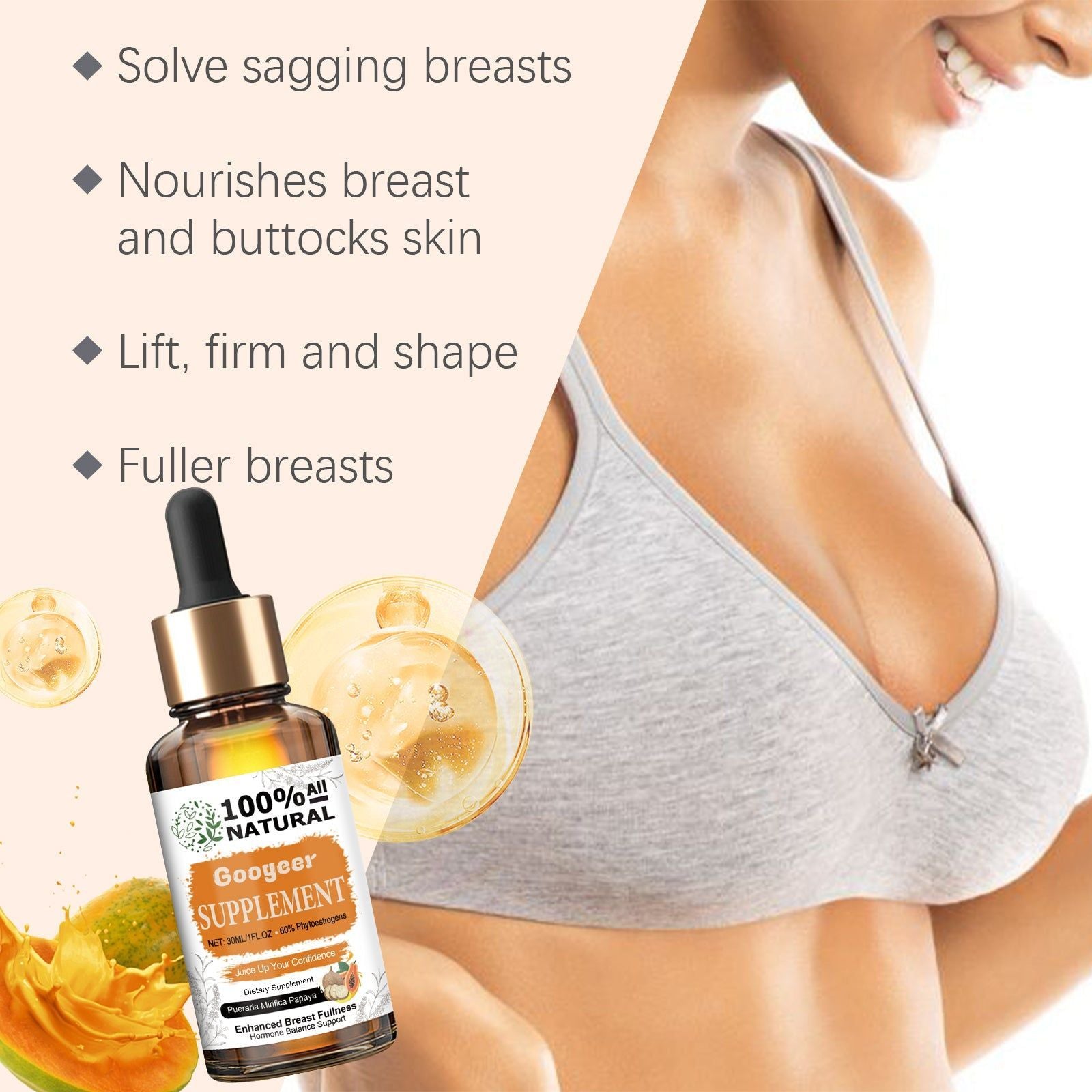 Boost Energy and Body Care with Pueraria Mirifica Papaya Supplement for Women ,30ml